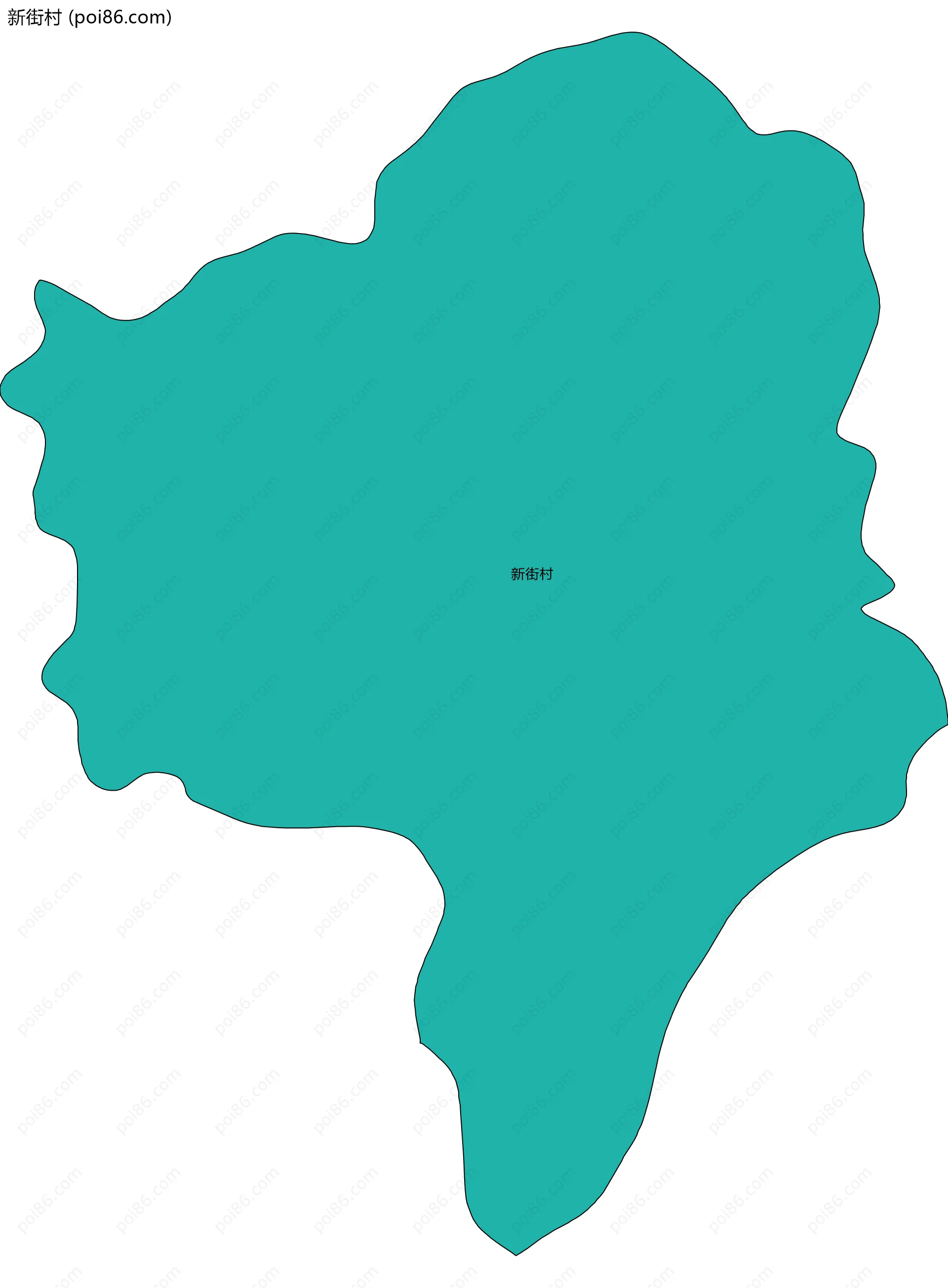 新街村边界地图