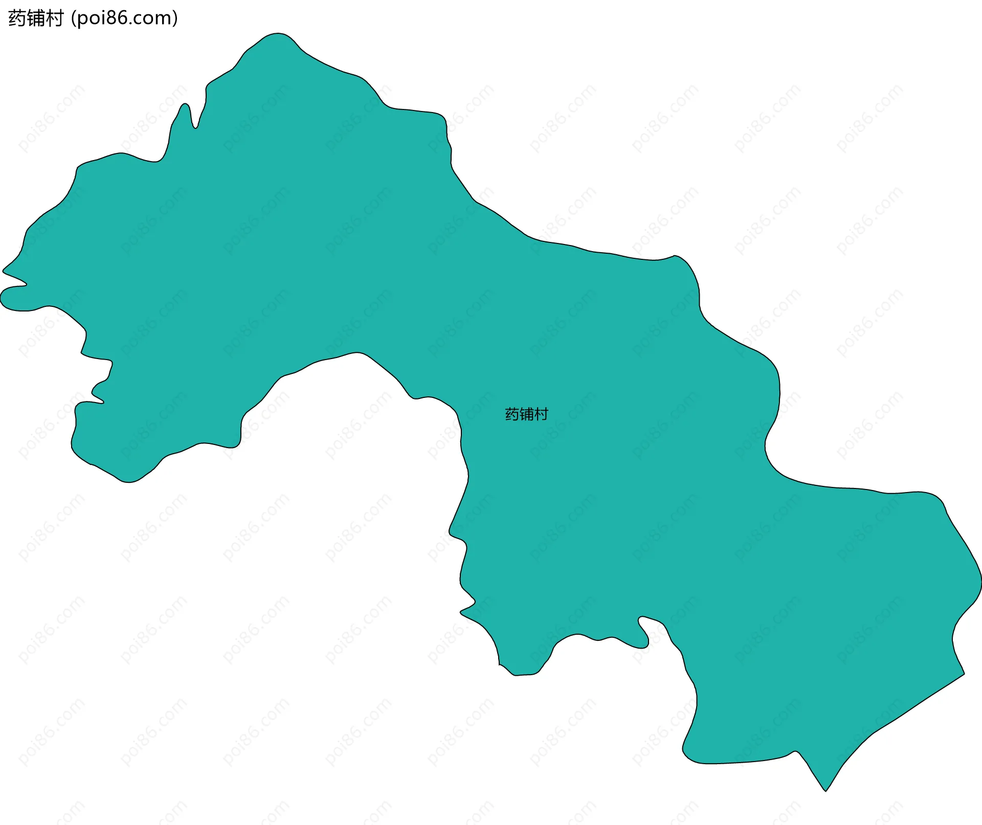 药铺村边界地图