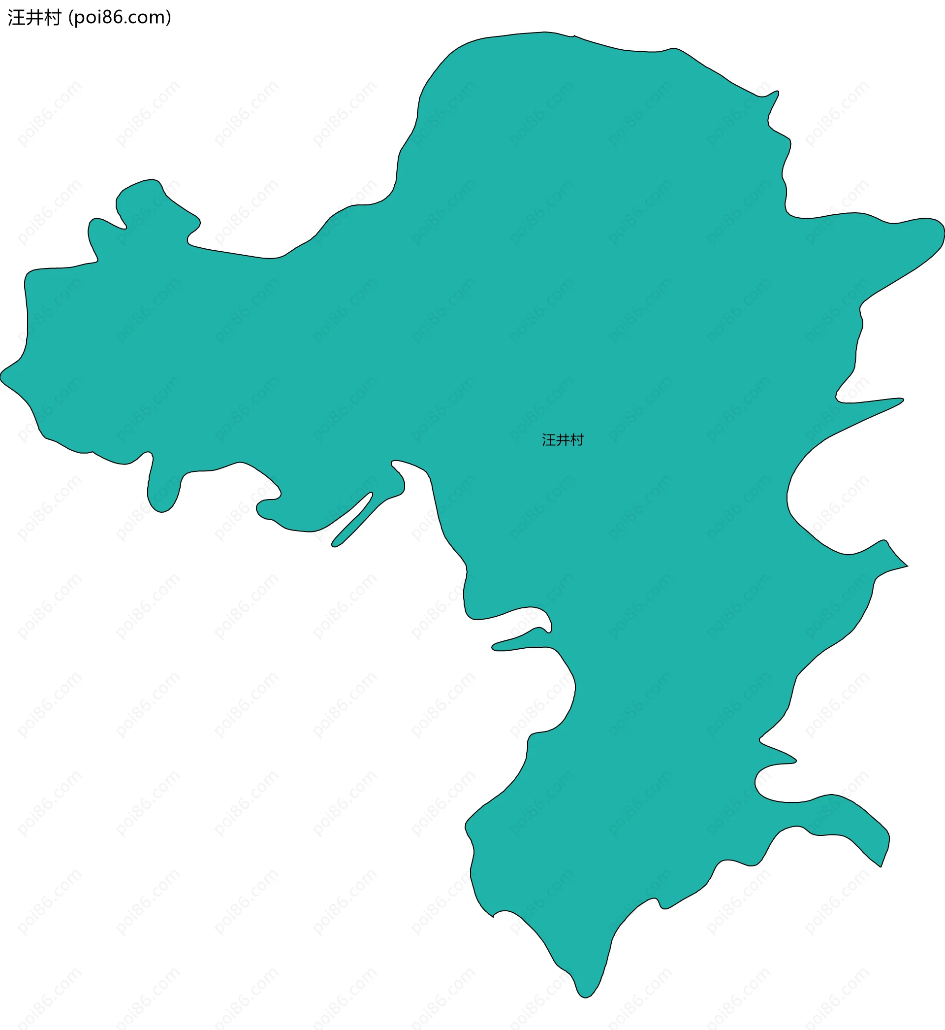 汪井村边界地图