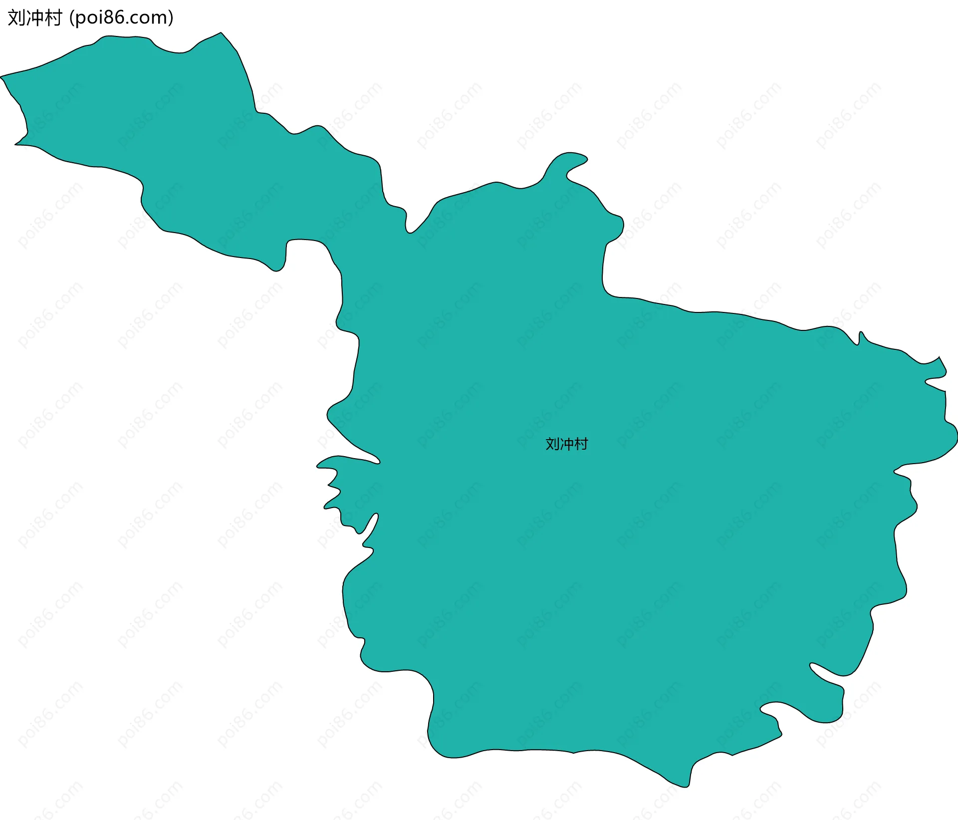 刘冲村边界地图