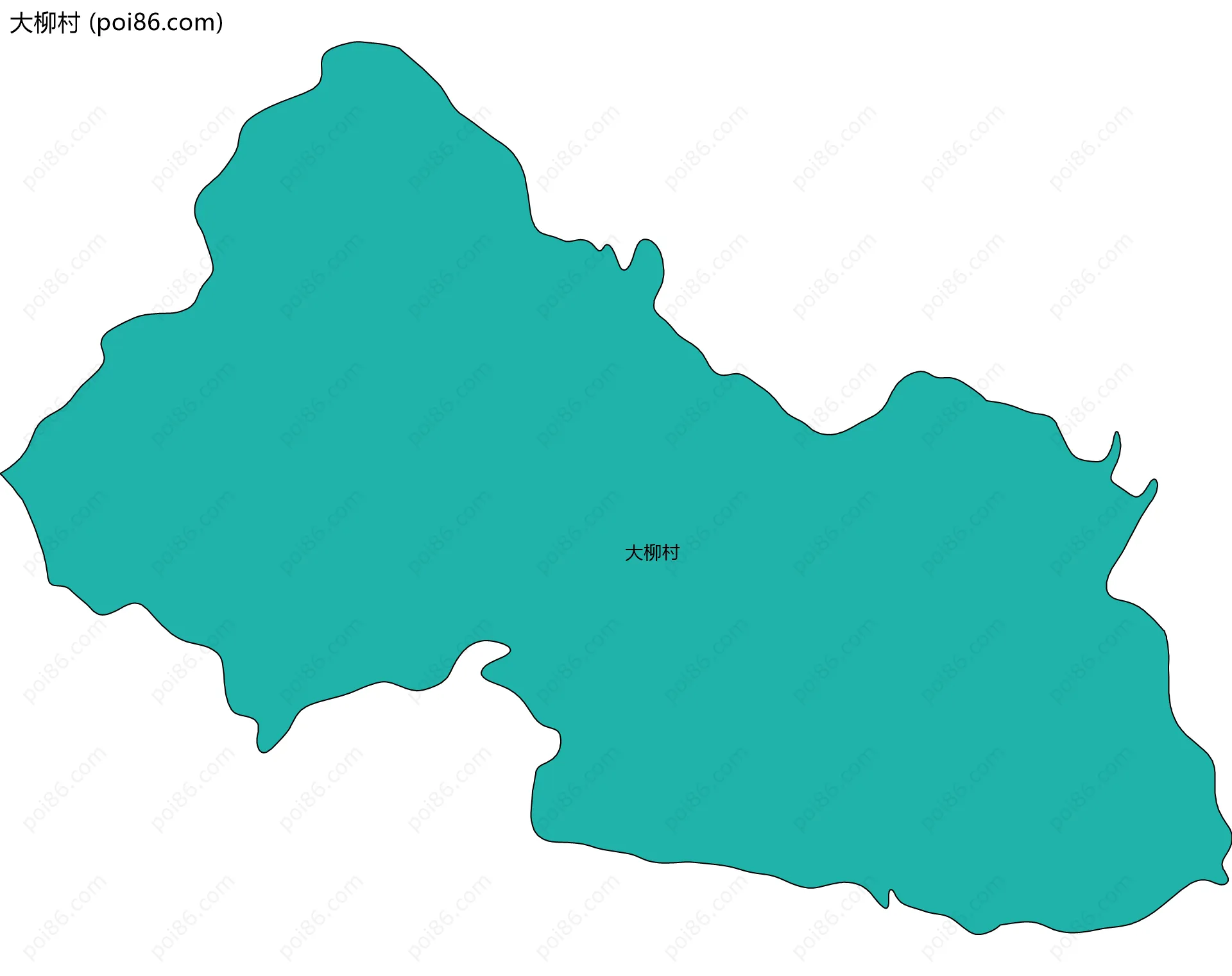 大柳村边界地图