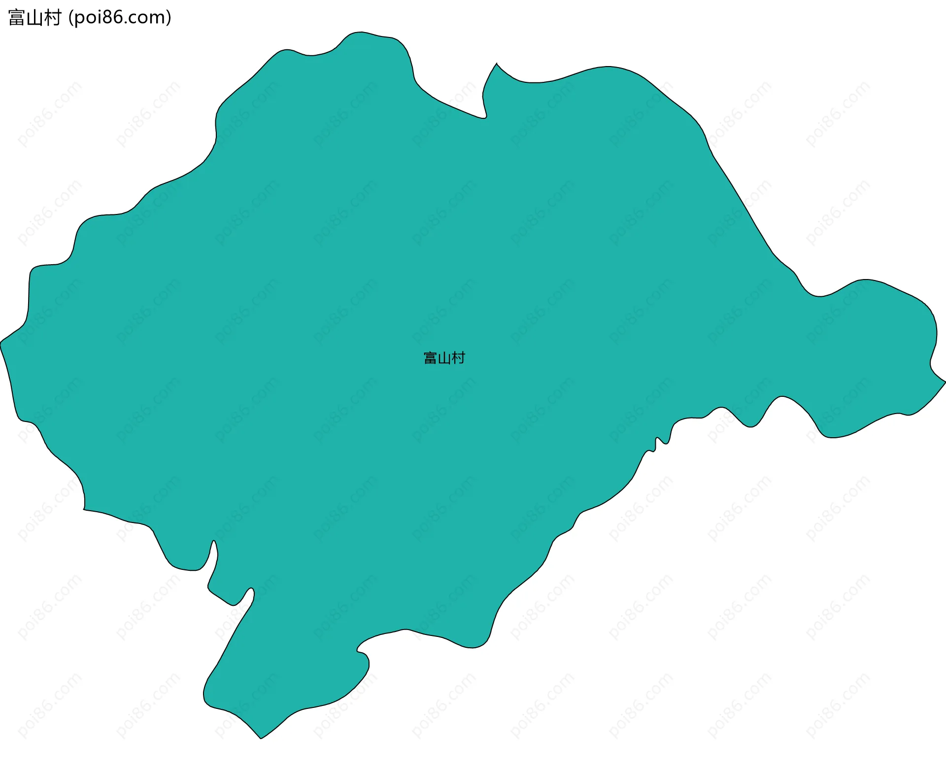 富山村边界地图