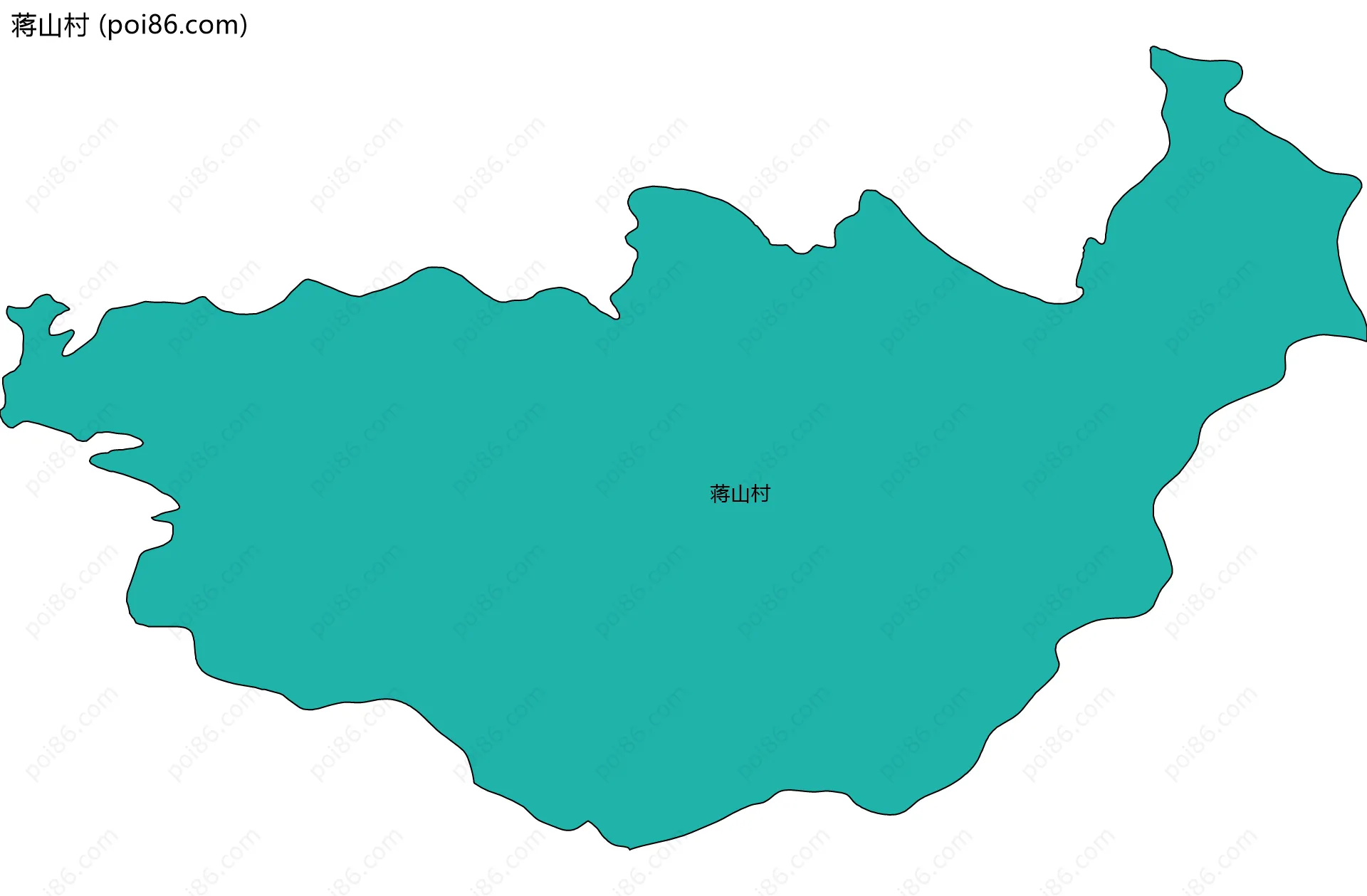 蒋山村边界地图