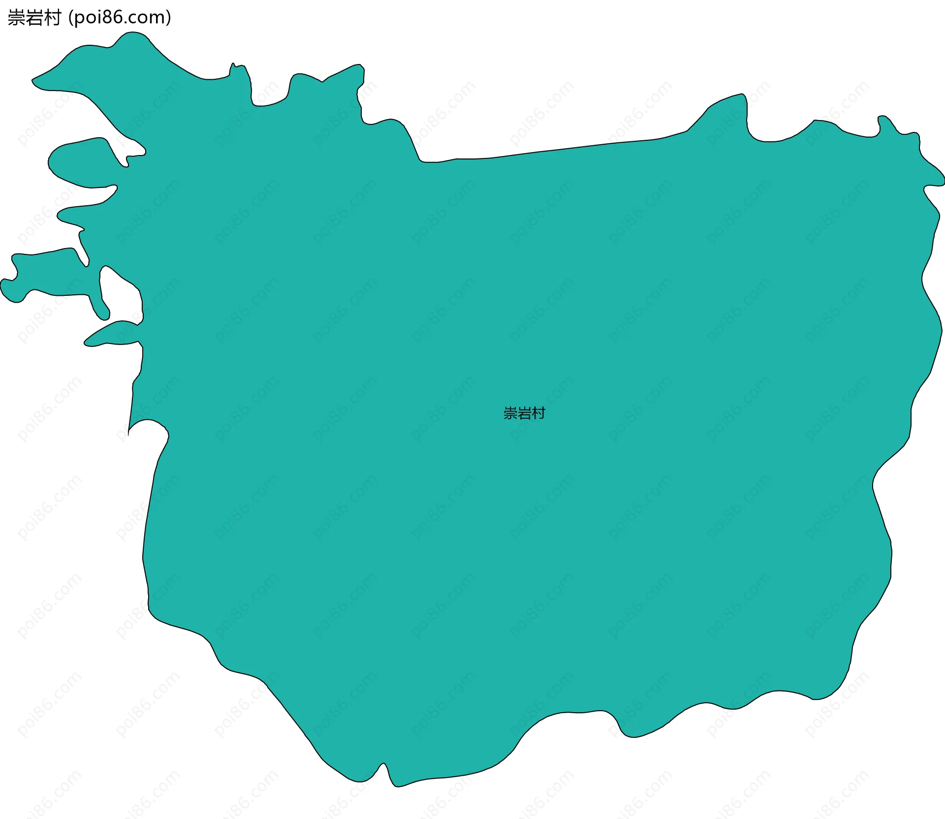 崇岩村边界地图