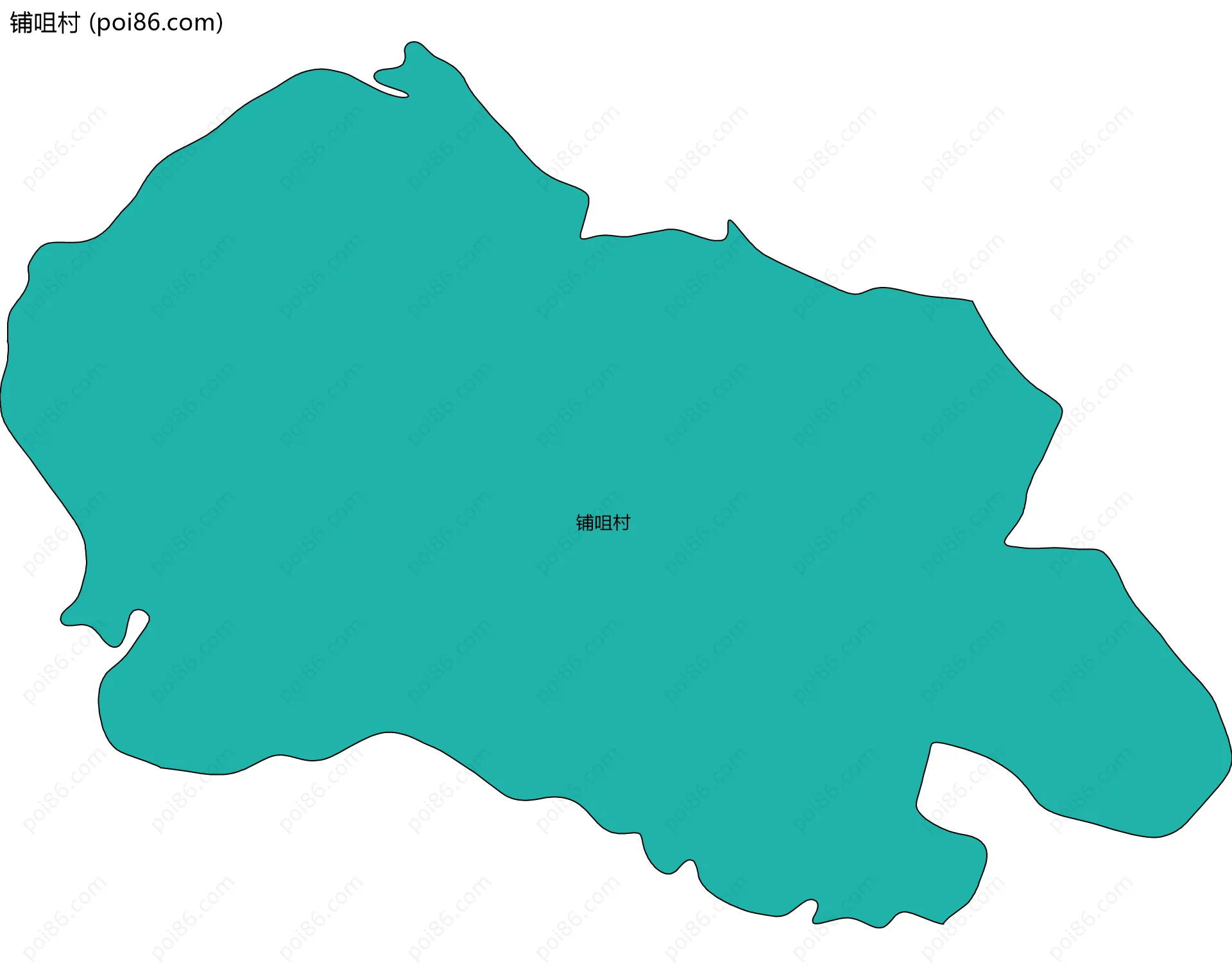 铺咀村边界地图