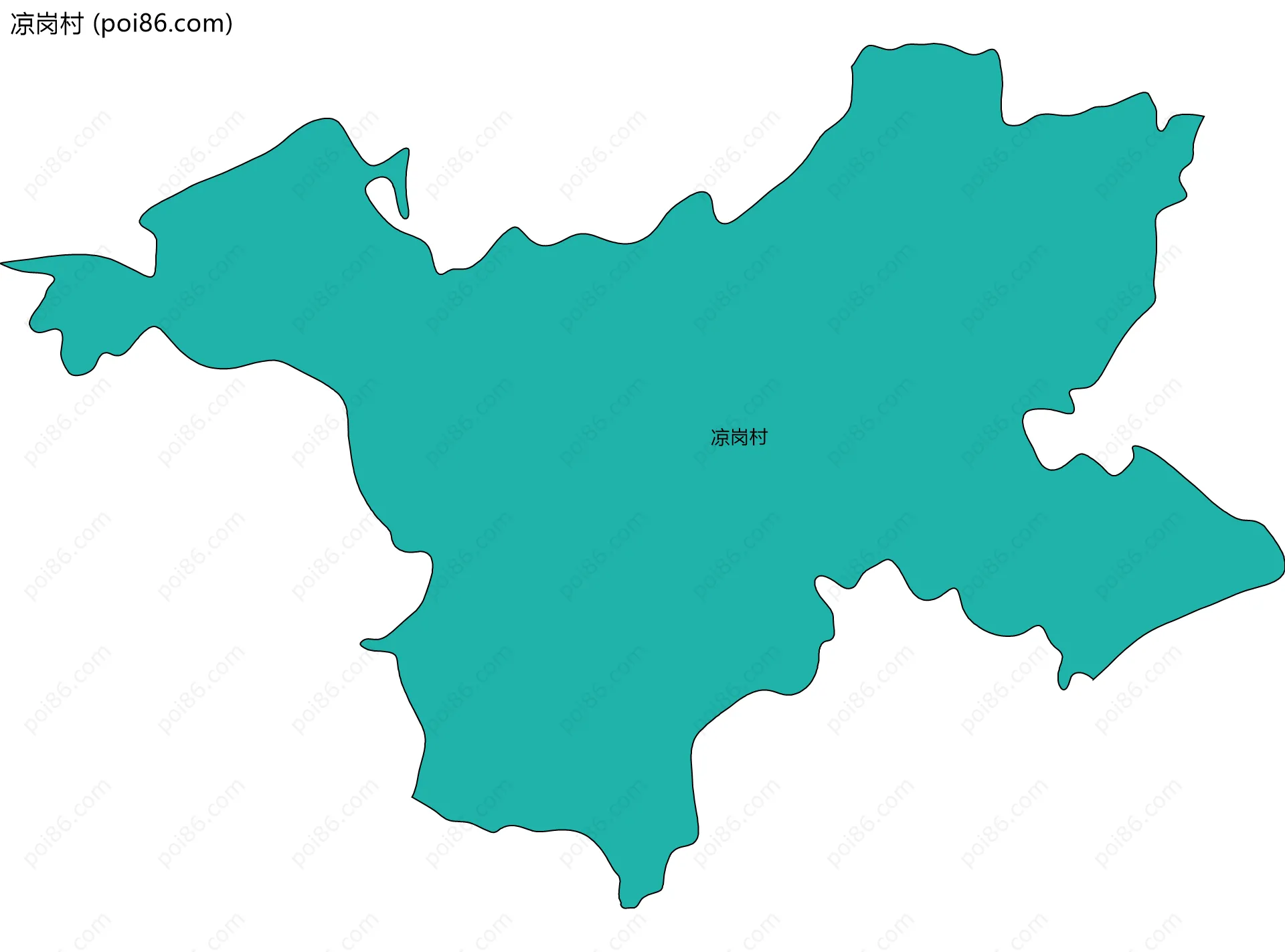 凉岗村边界地图