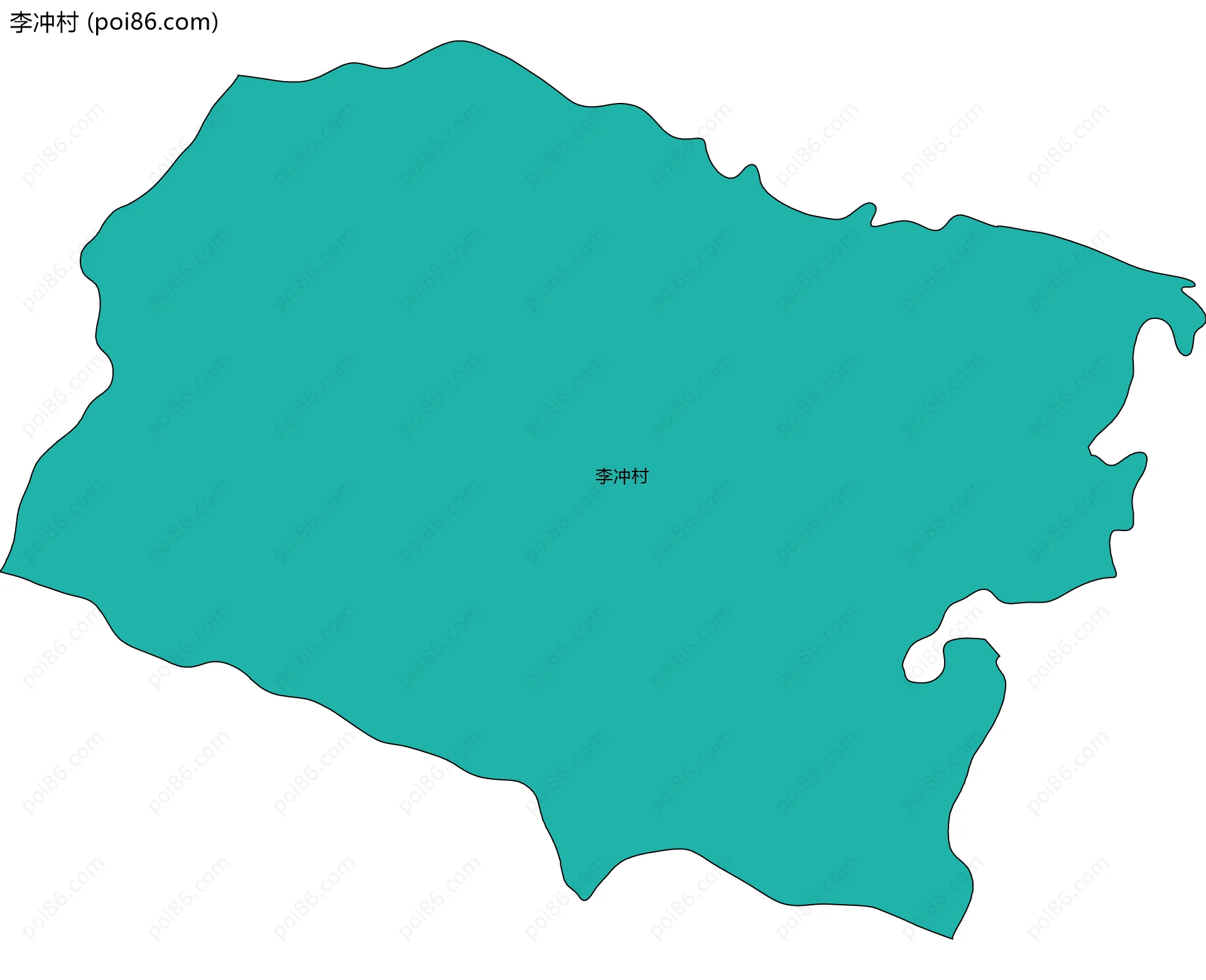 李冲村边界地图