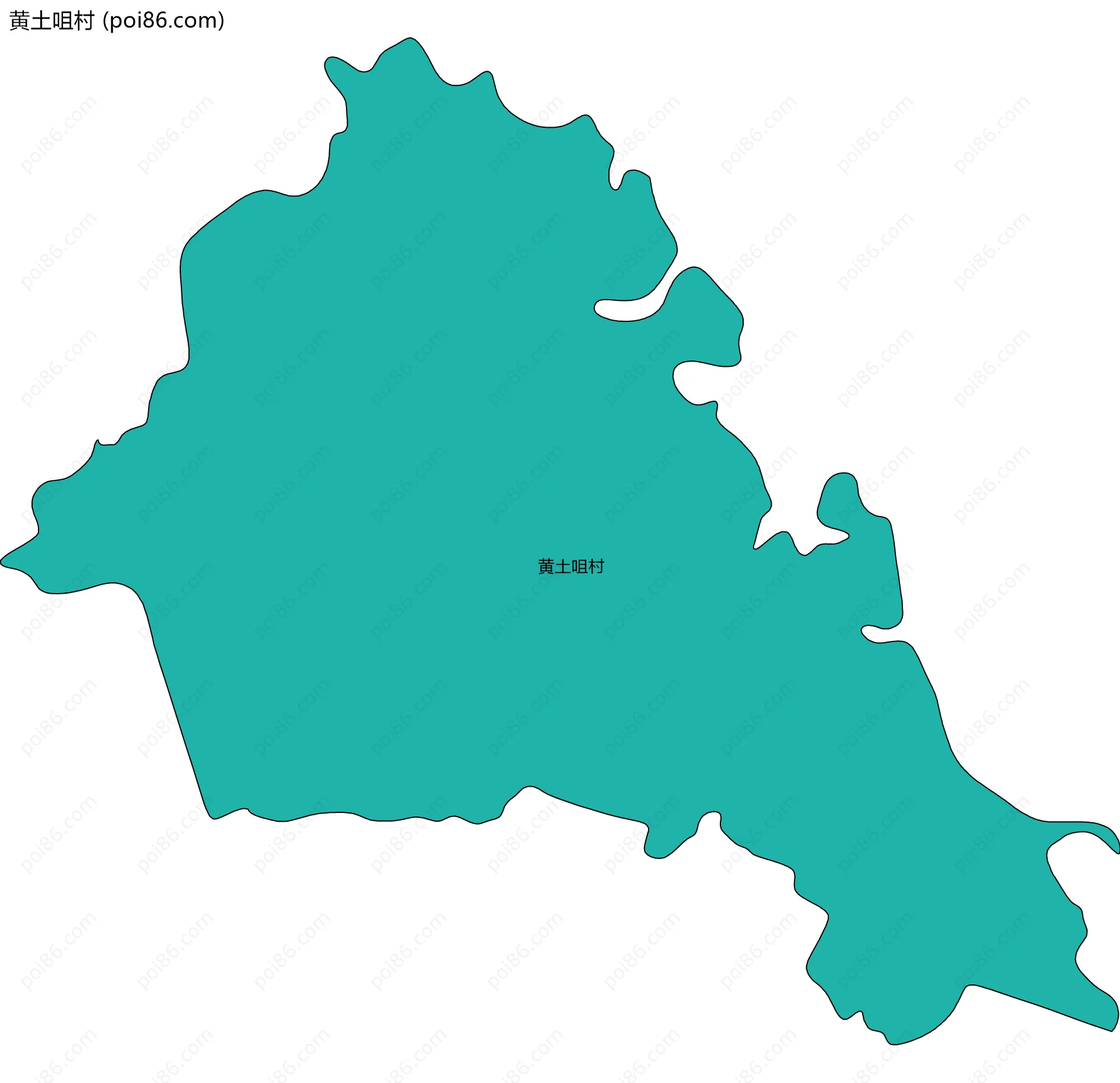 黄土咀村边界地图