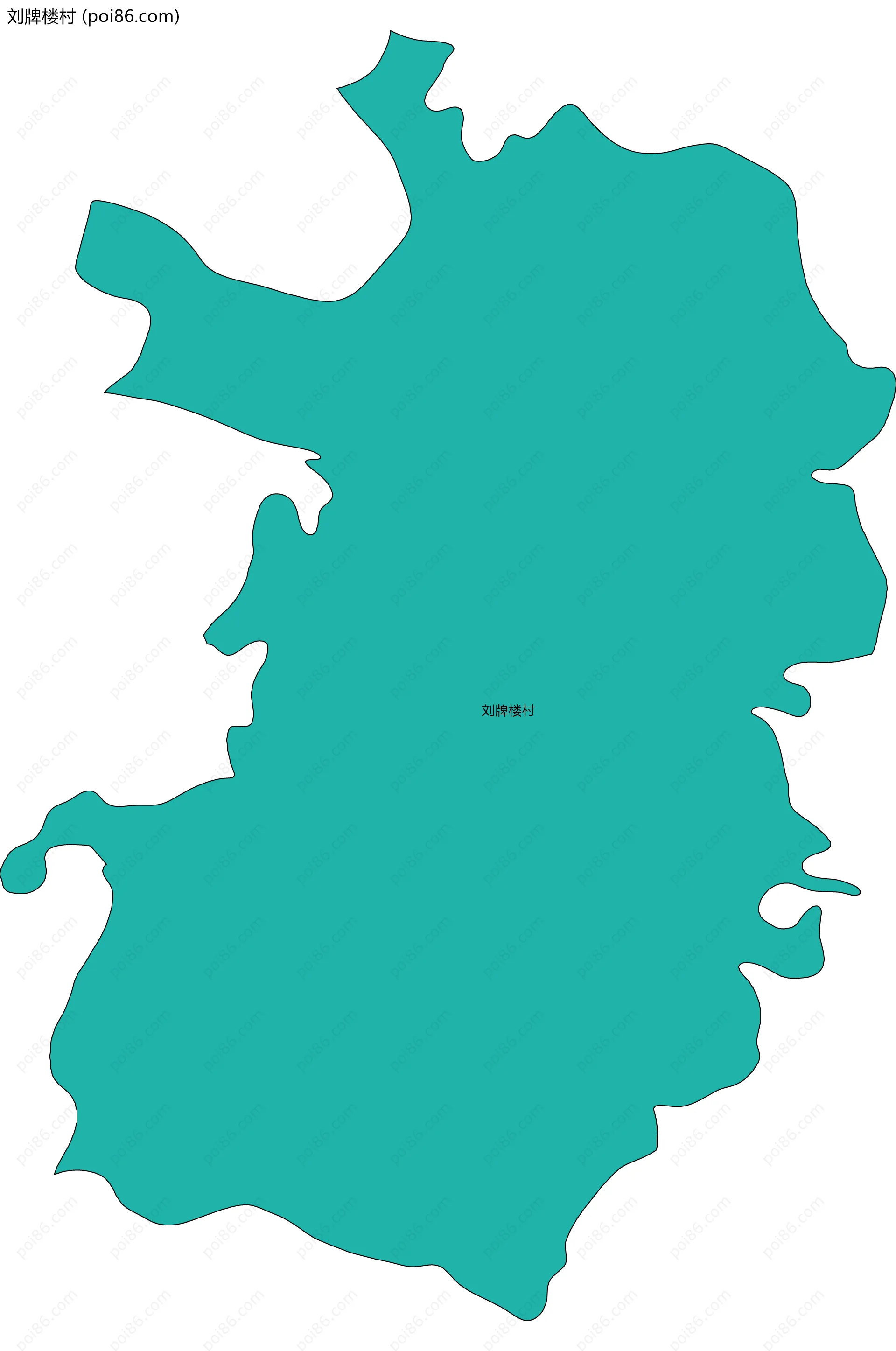 刘牌楼村边界地图