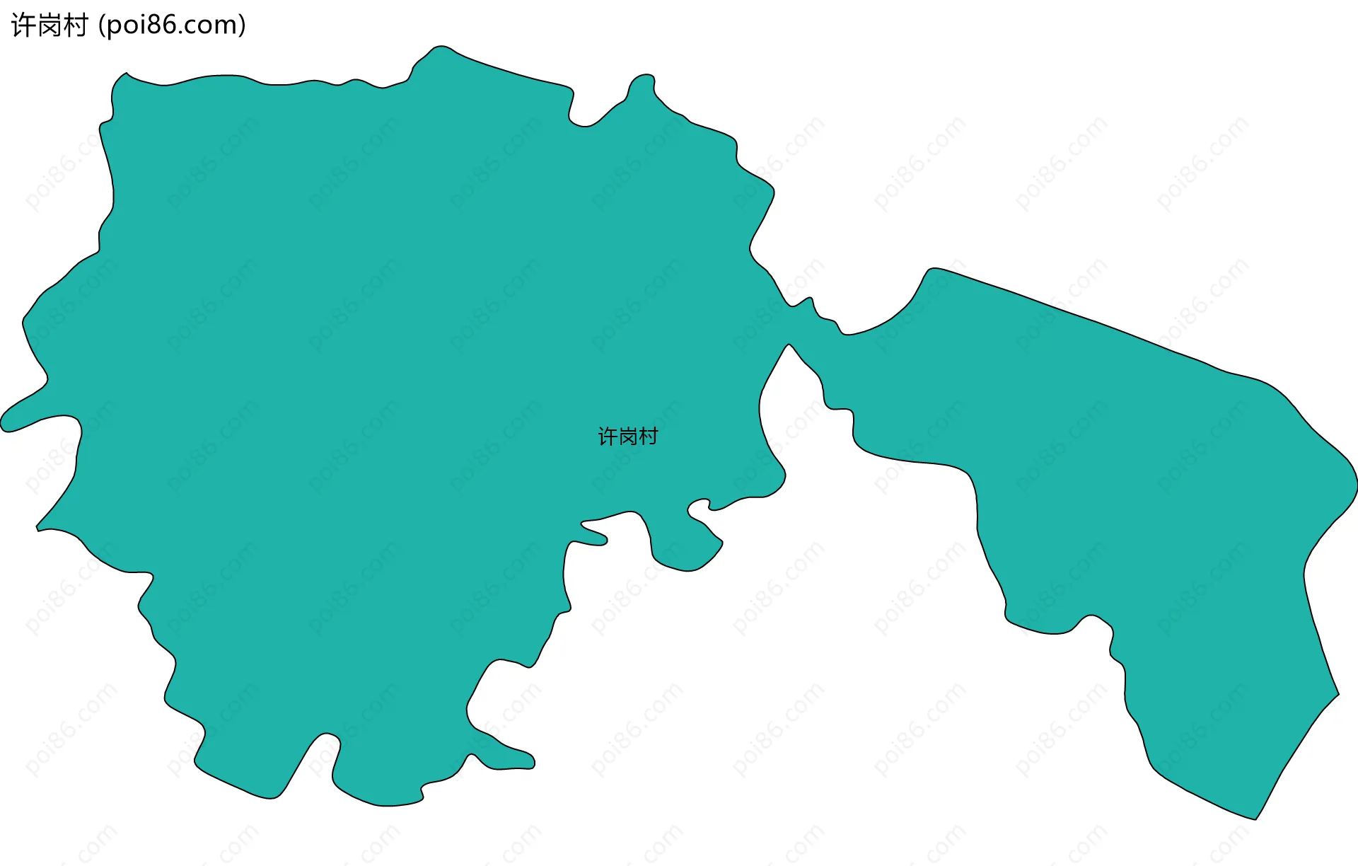 许岗村边界地图