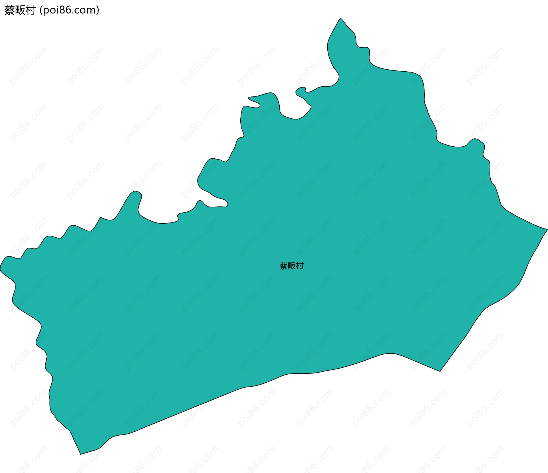 蔡畈村边界地图