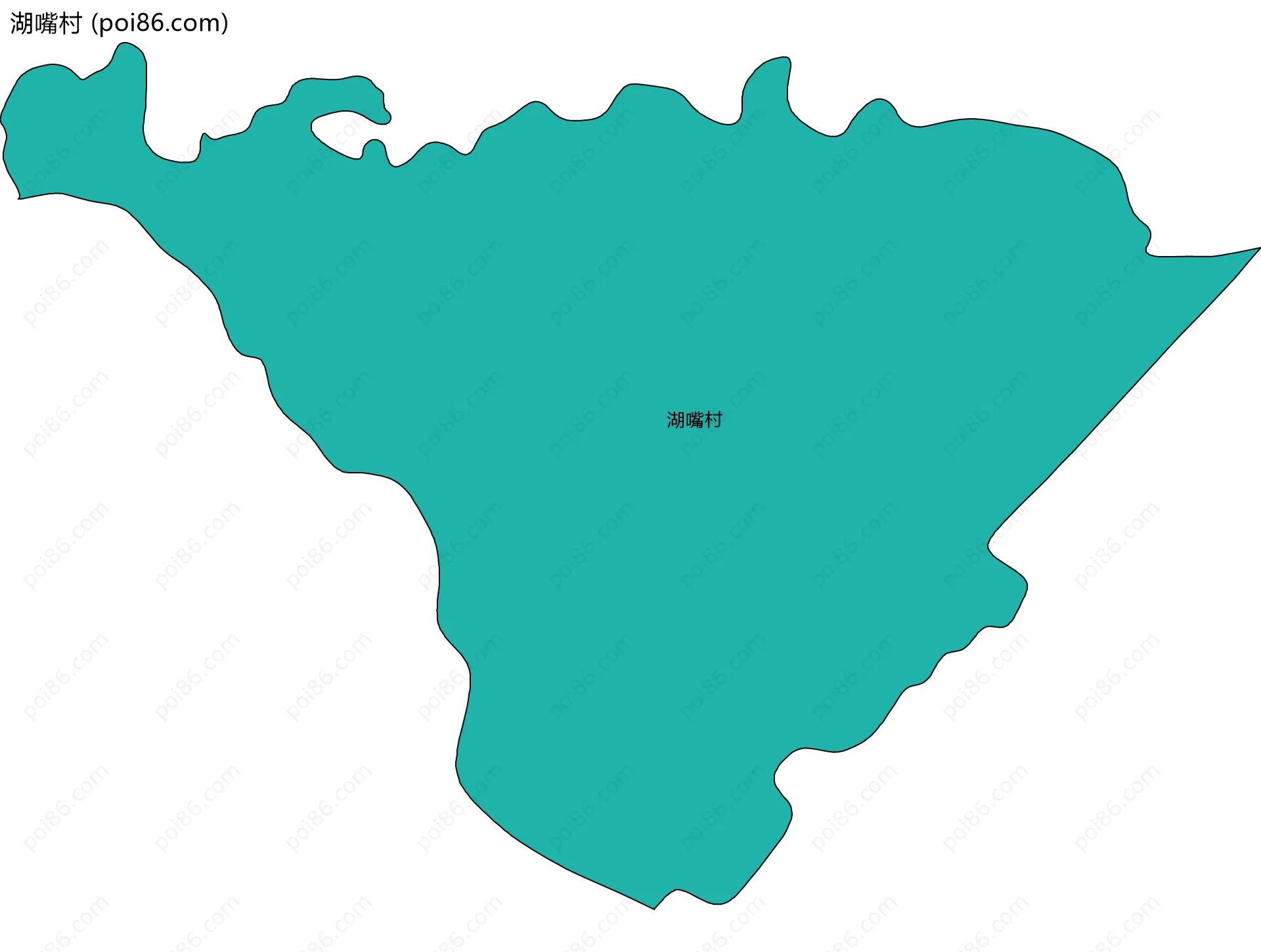 湖嘴村边界地图