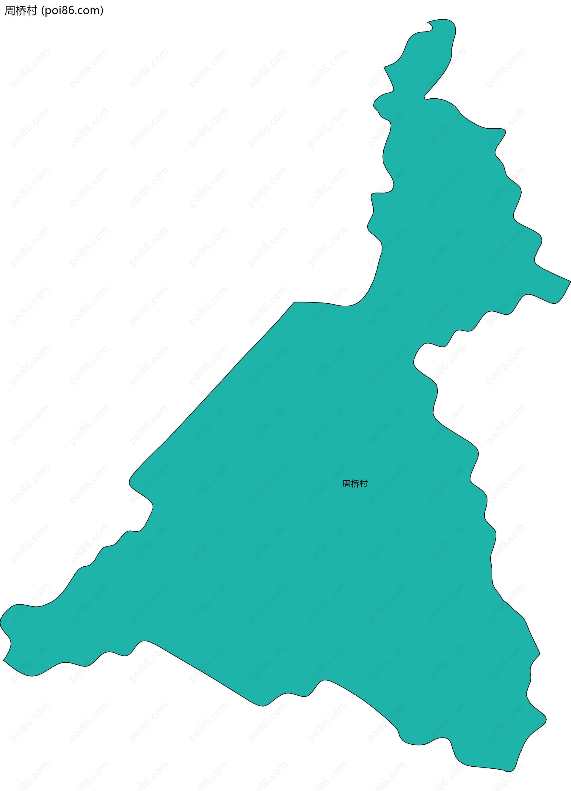 周桥村边界地图