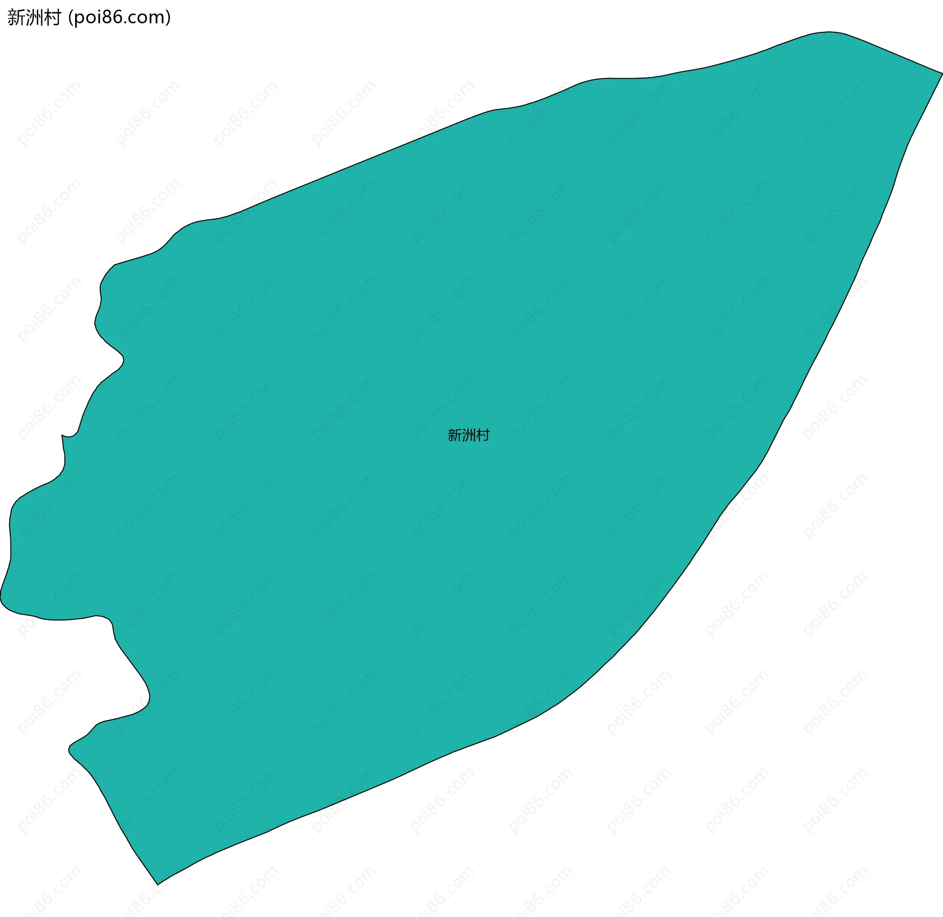 新洲村边界地图