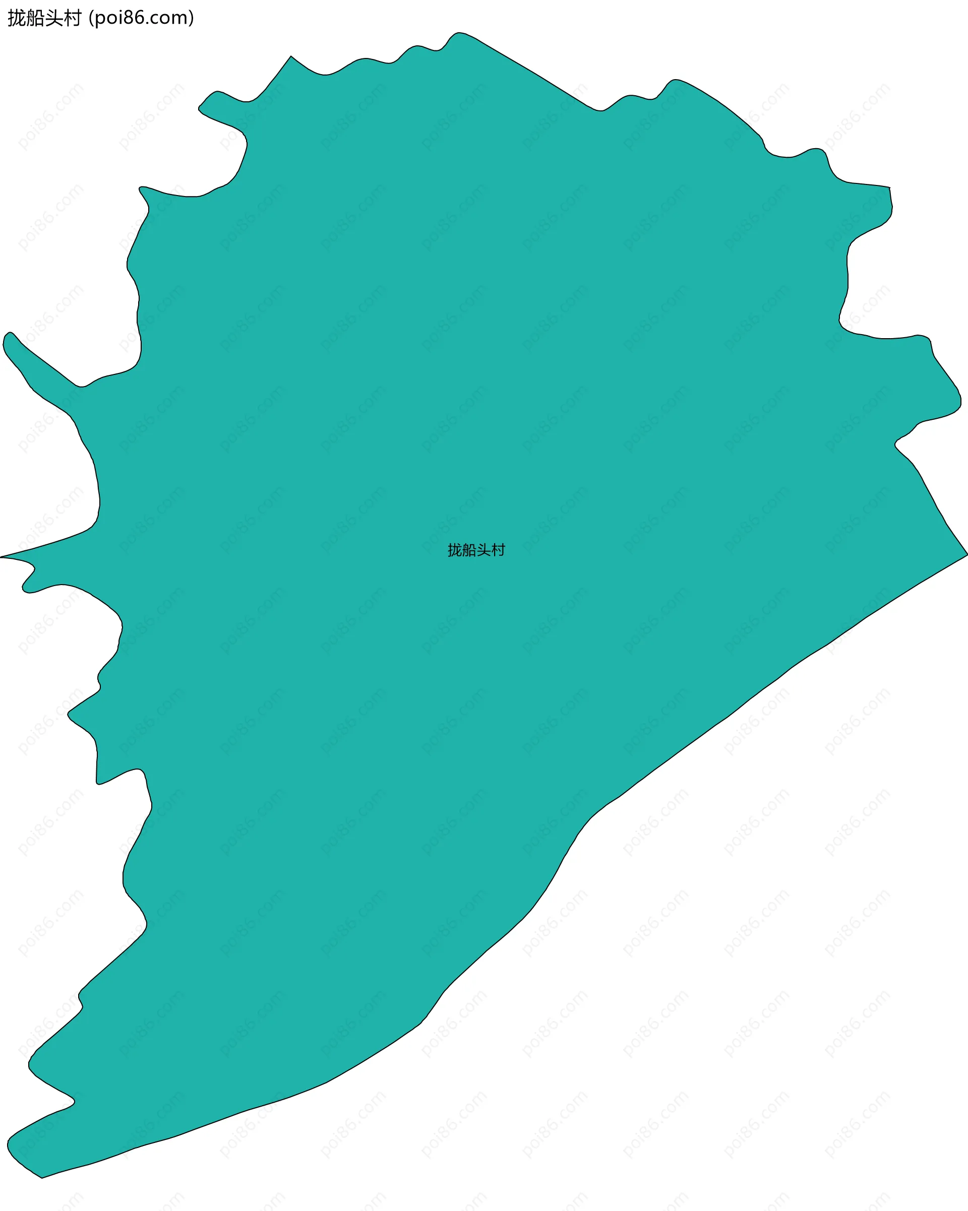 拢船头村边界地图