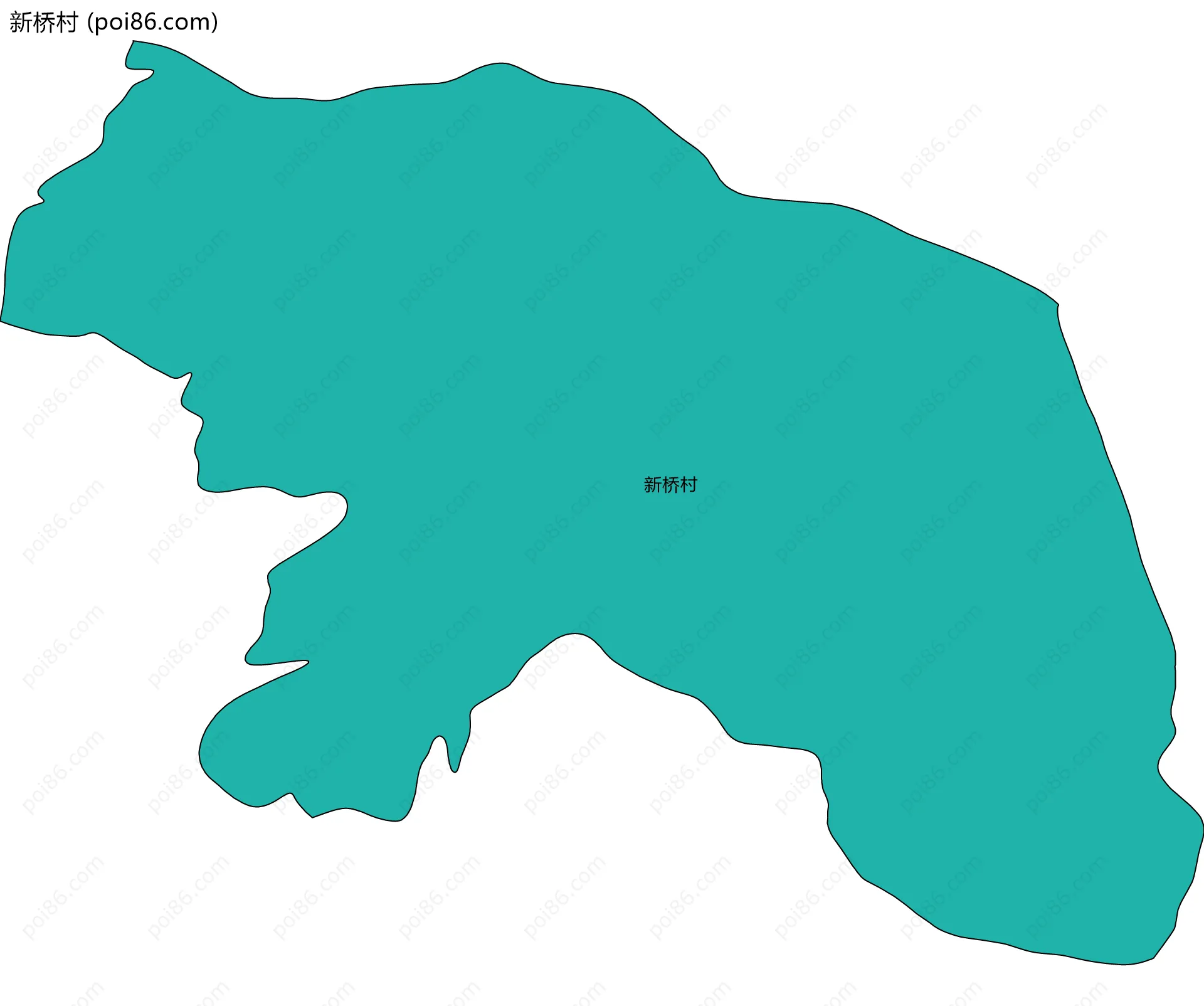 新桥村边界地图