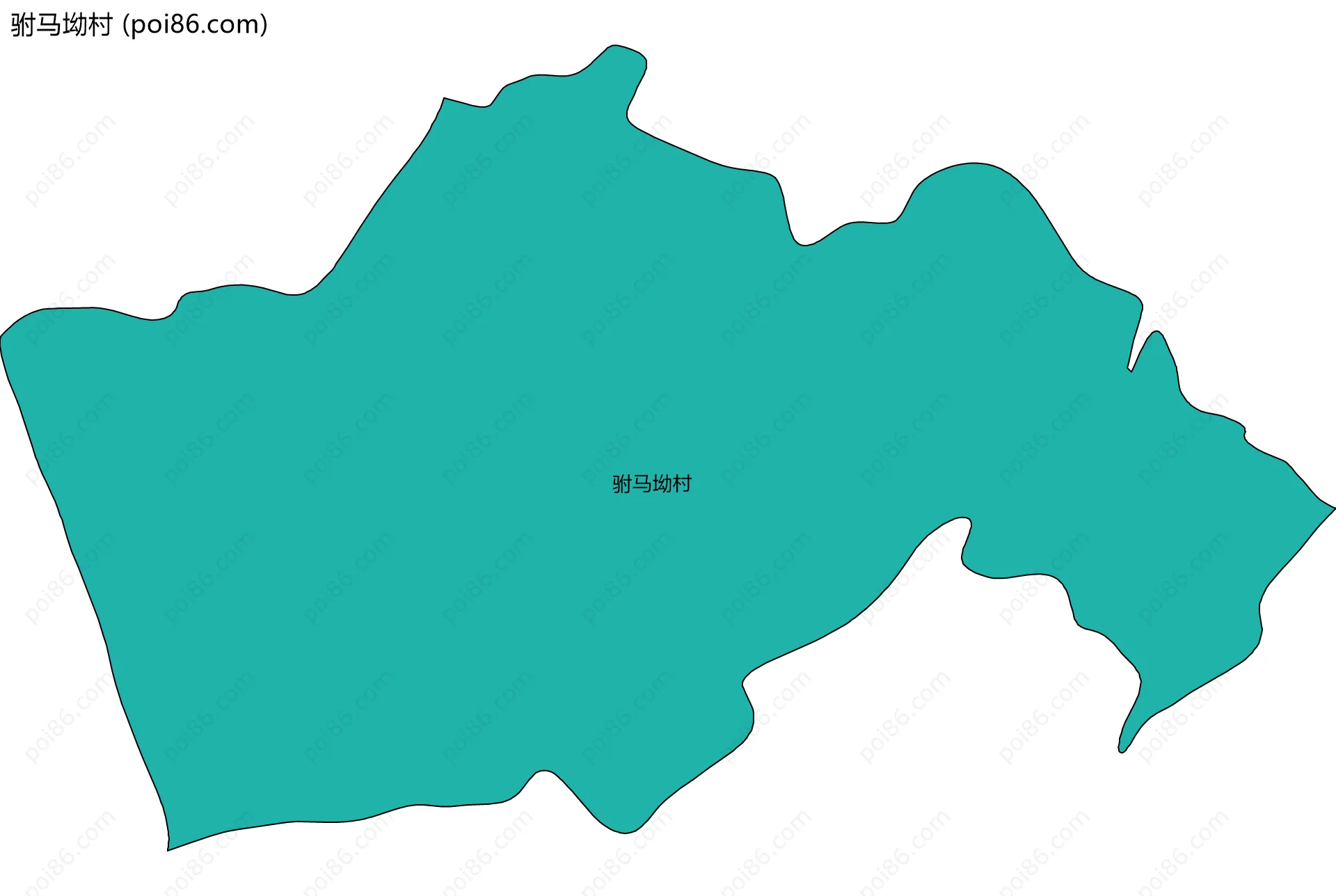 驸马坳村边界地图