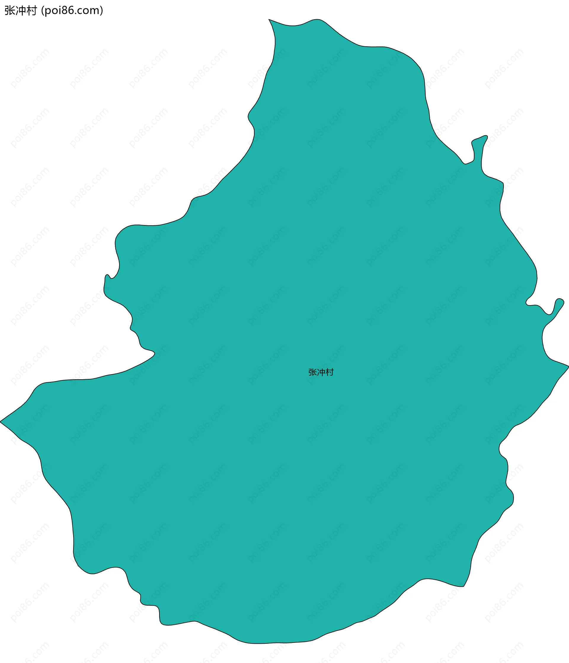 张冲村边界地图