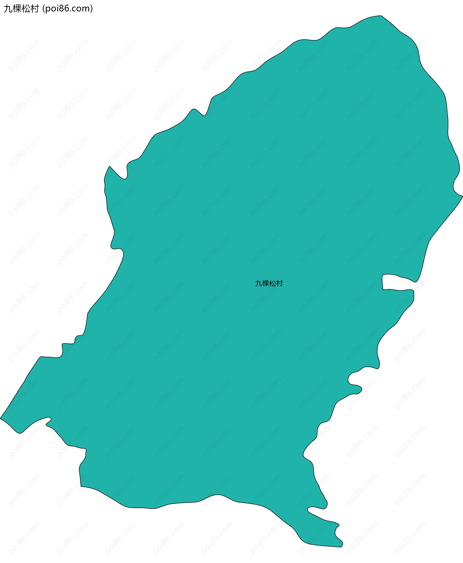 九棵松村边界地图