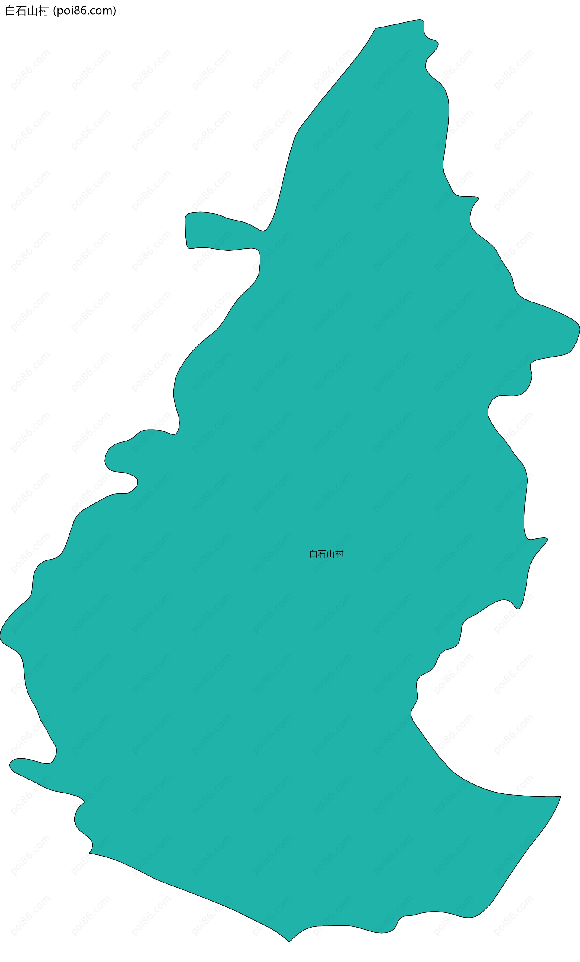 白石山村边界地图