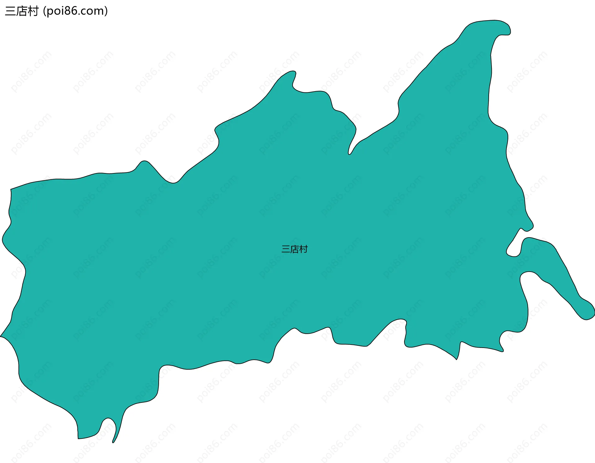 三店村边界地图
