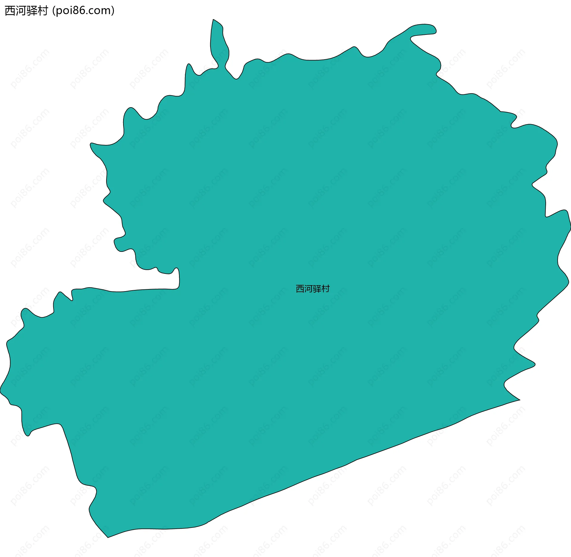 西河驿村边界地图