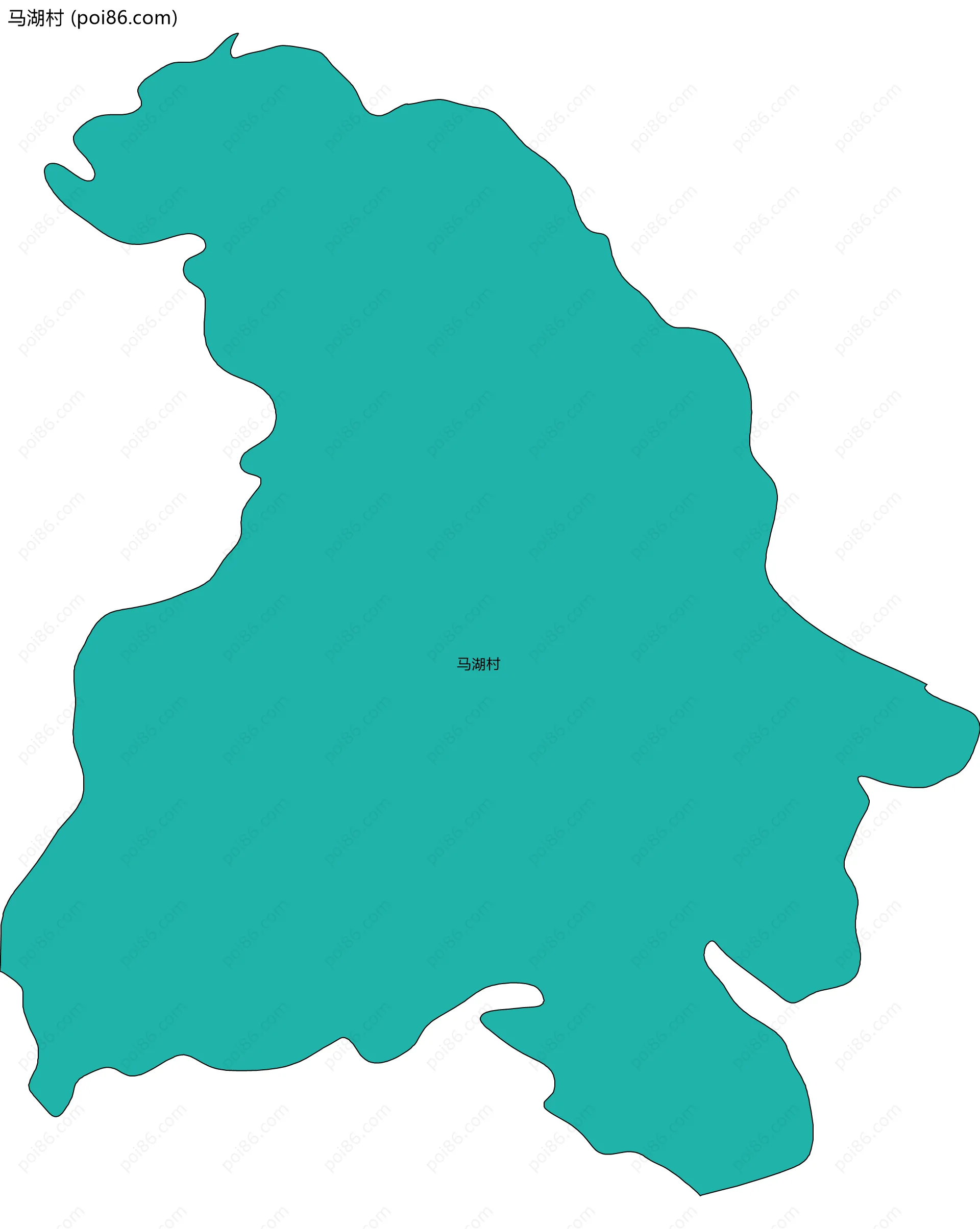 马湖村边界地图