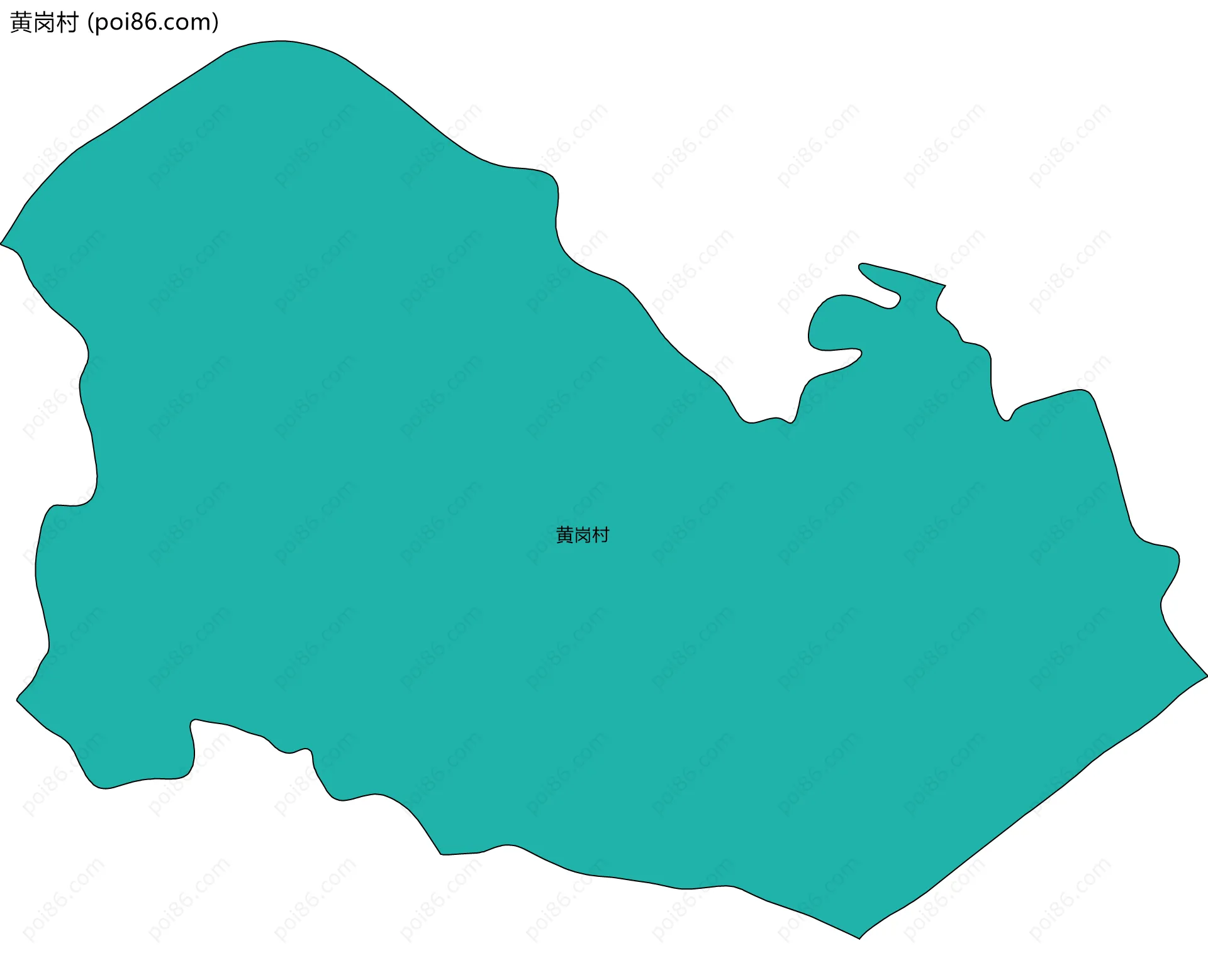 黄岗村边界地图