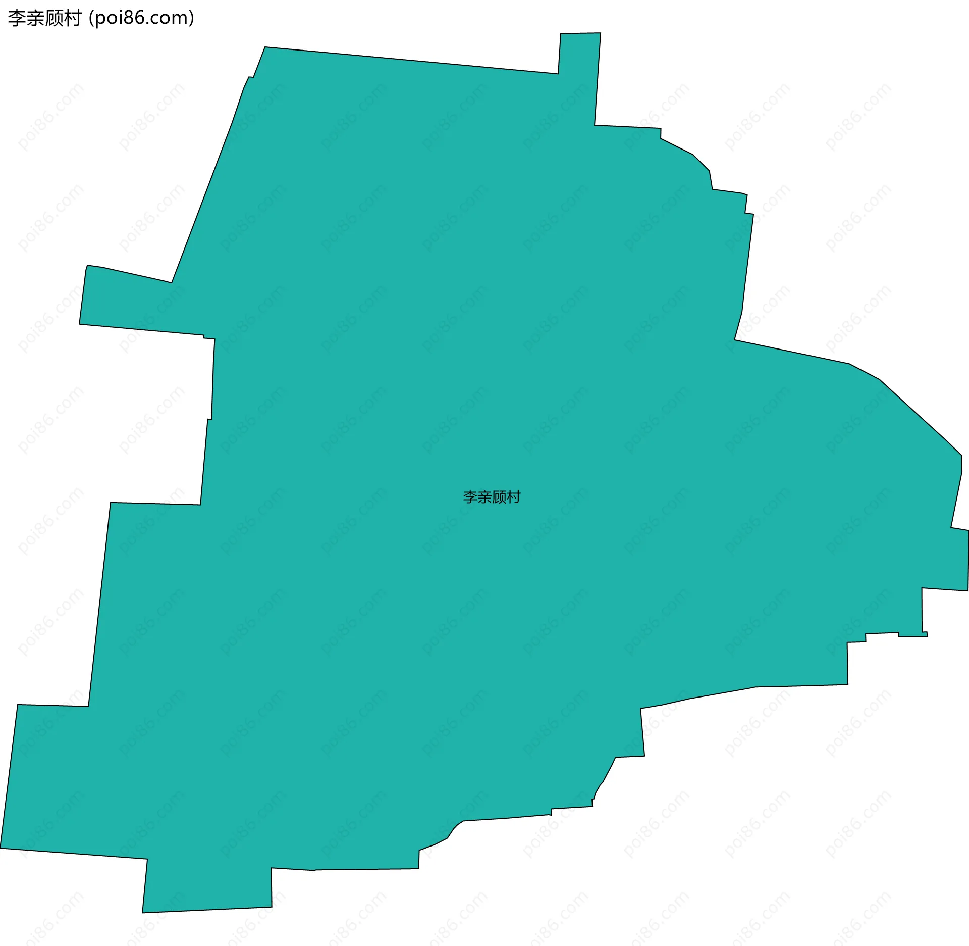 李亲顾村边界地图