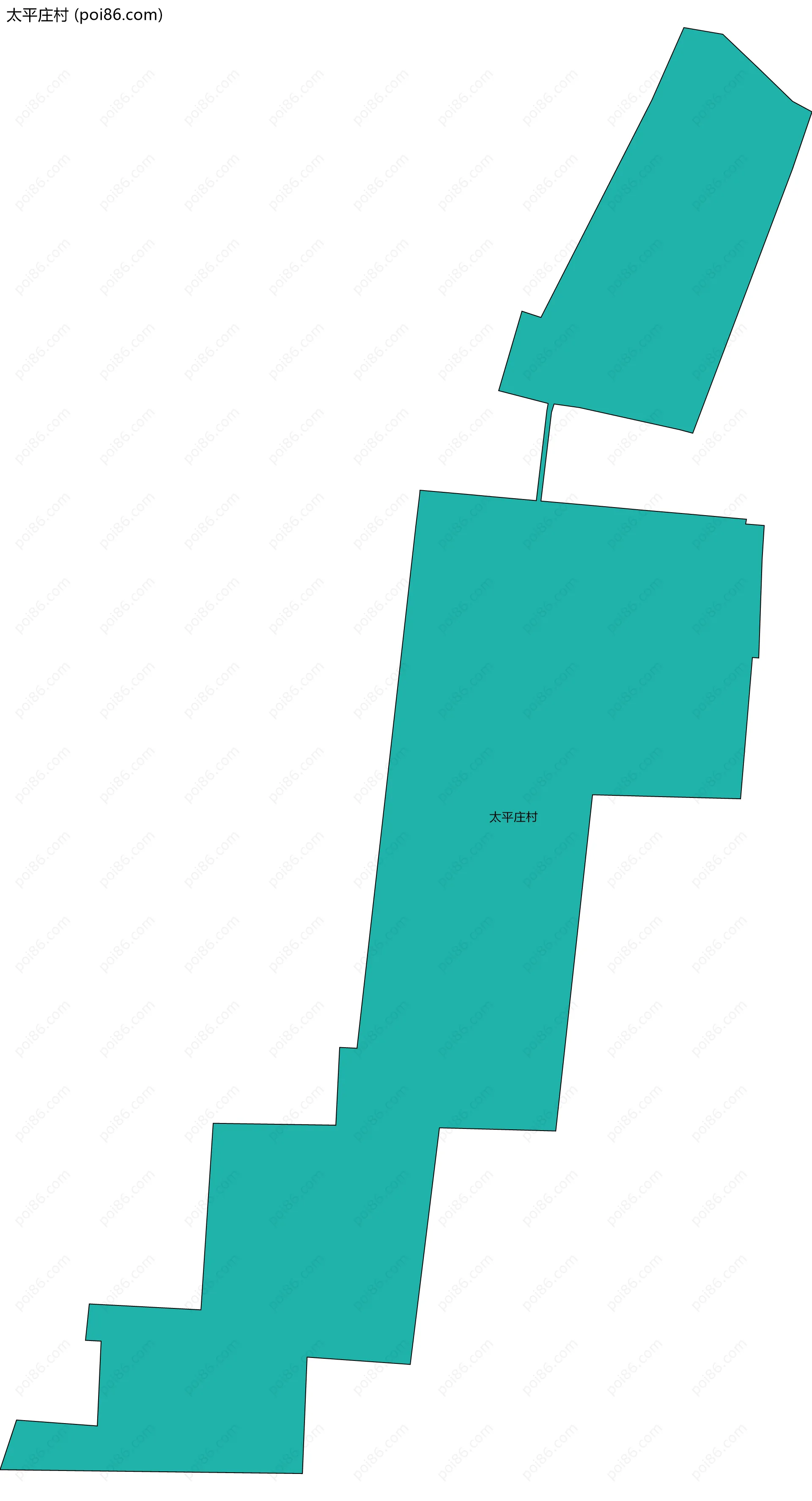 太平庄村边界地图