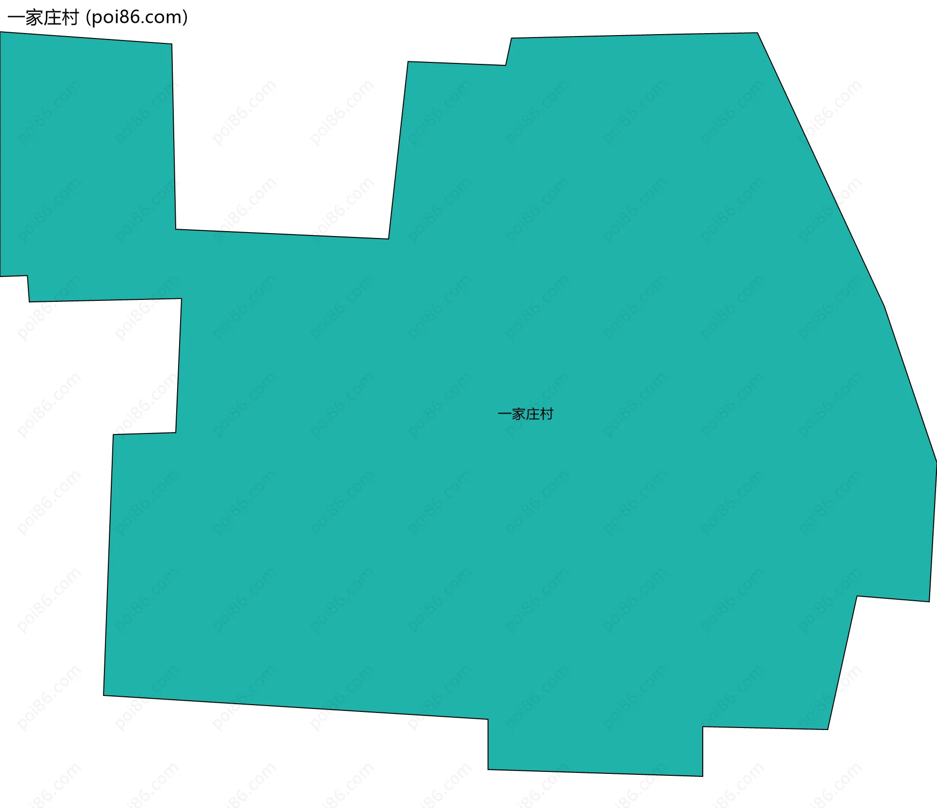 一家庄村边界地图