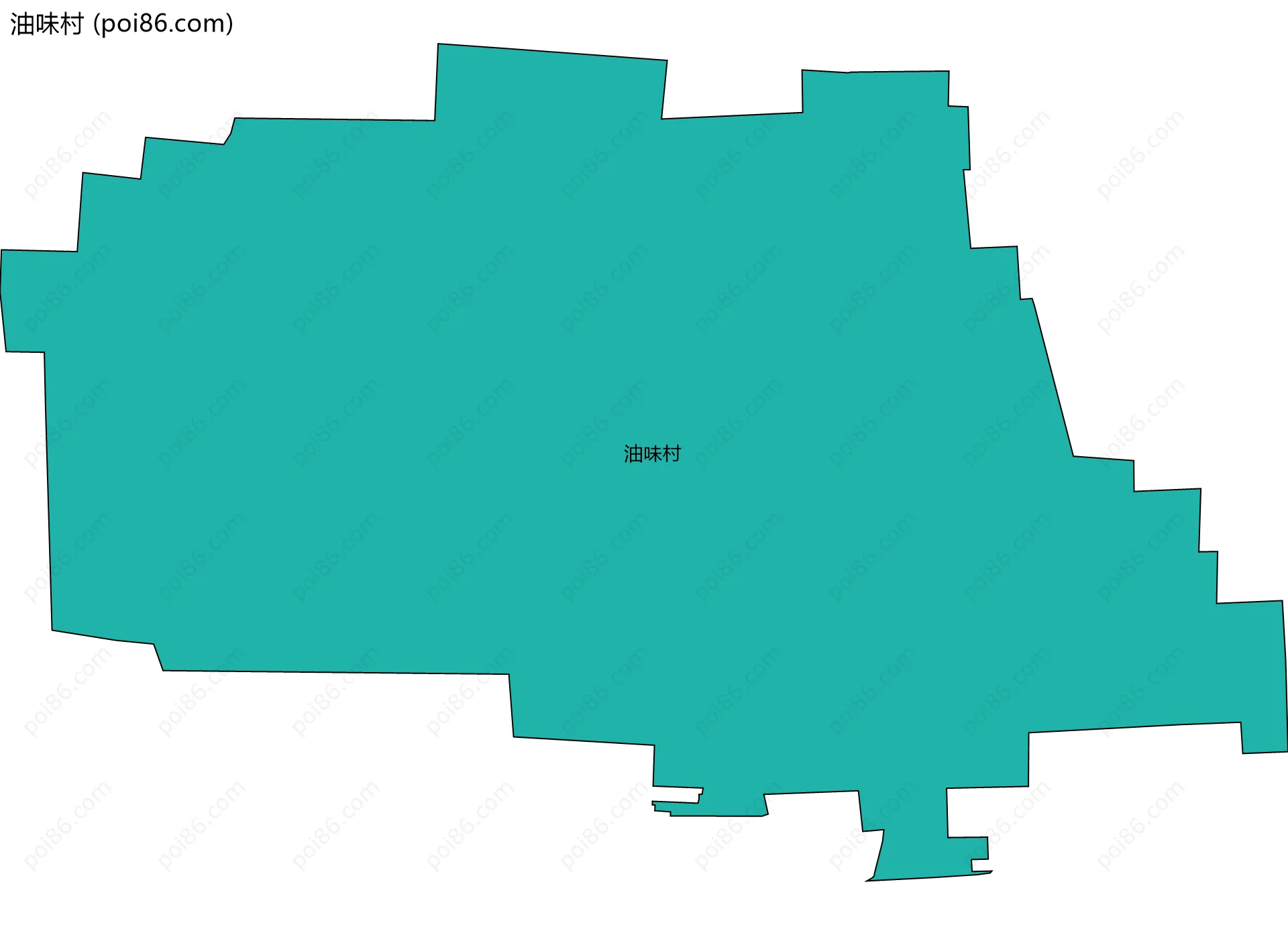 油味村边界地图