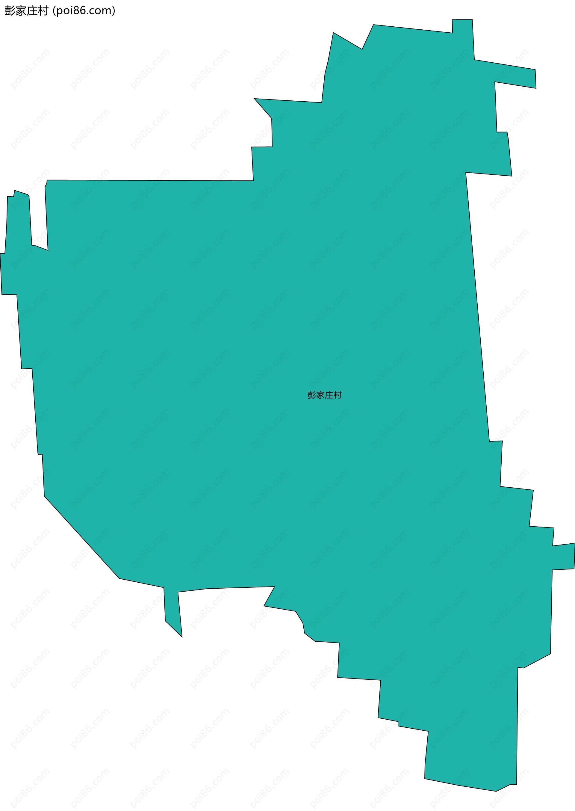 彭家庄村边界地图