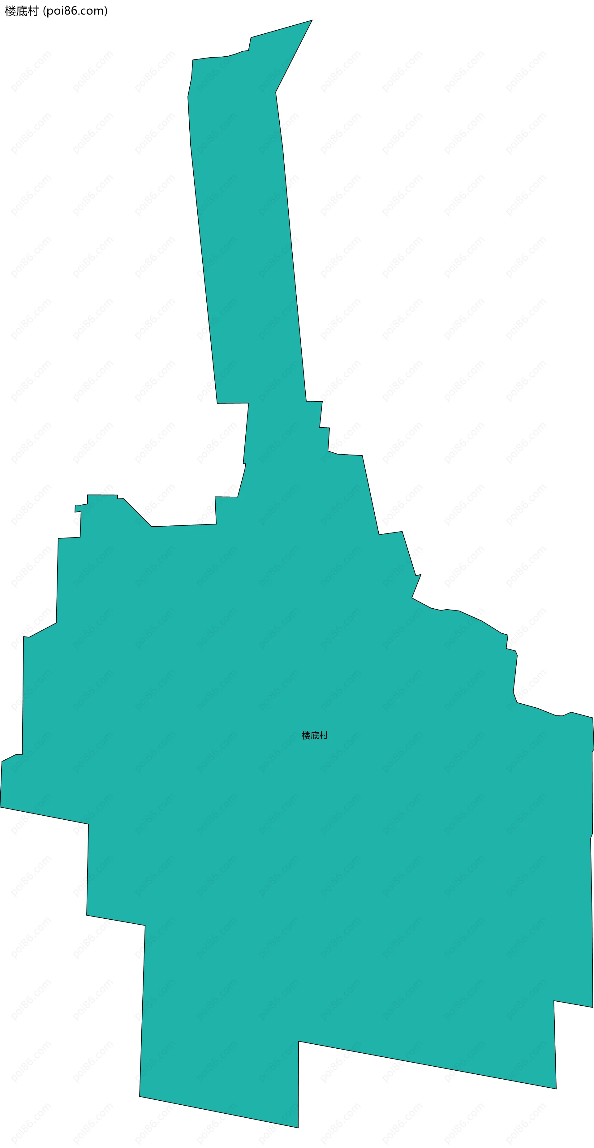 楼底村边界地图