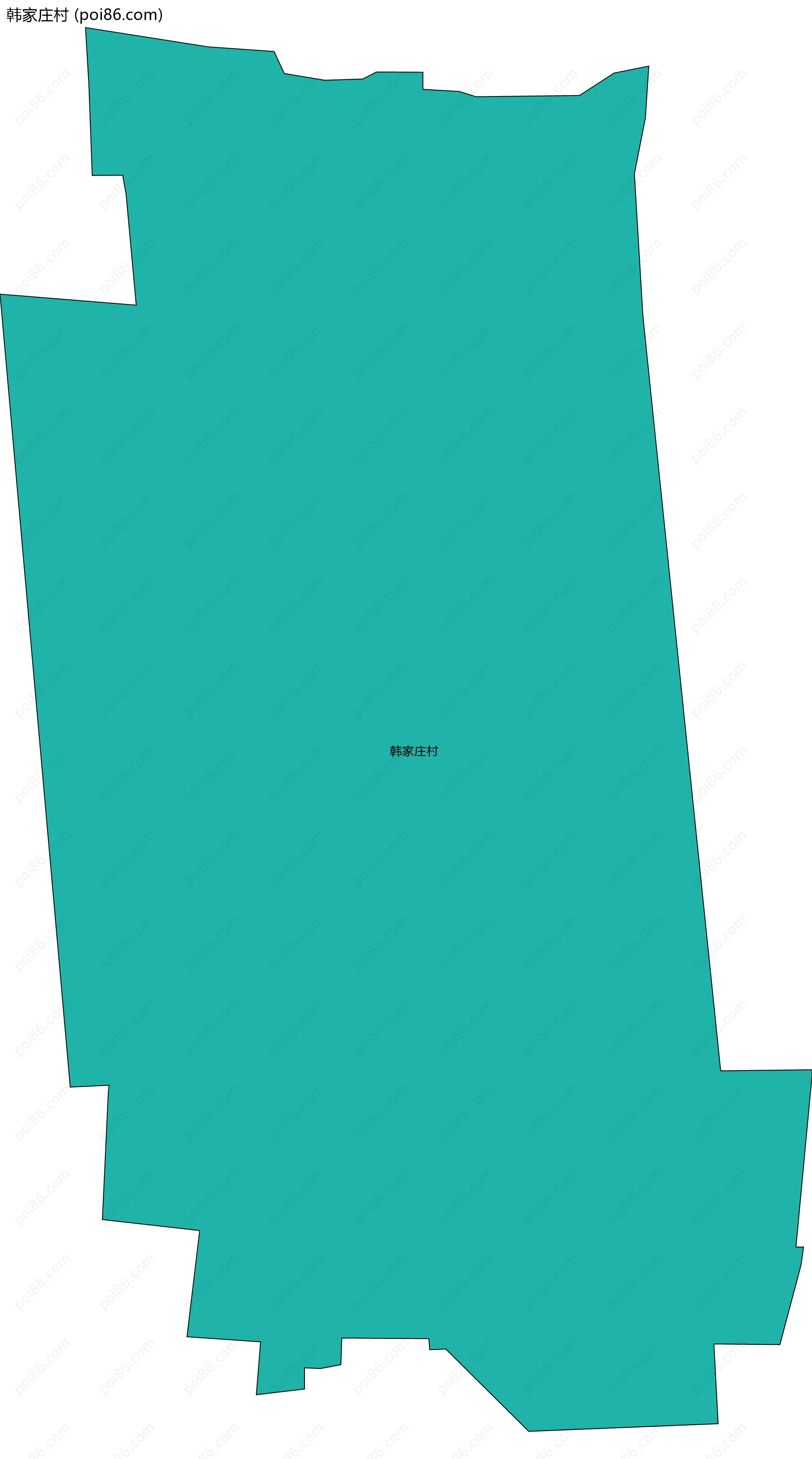 韩家庄村边界地图