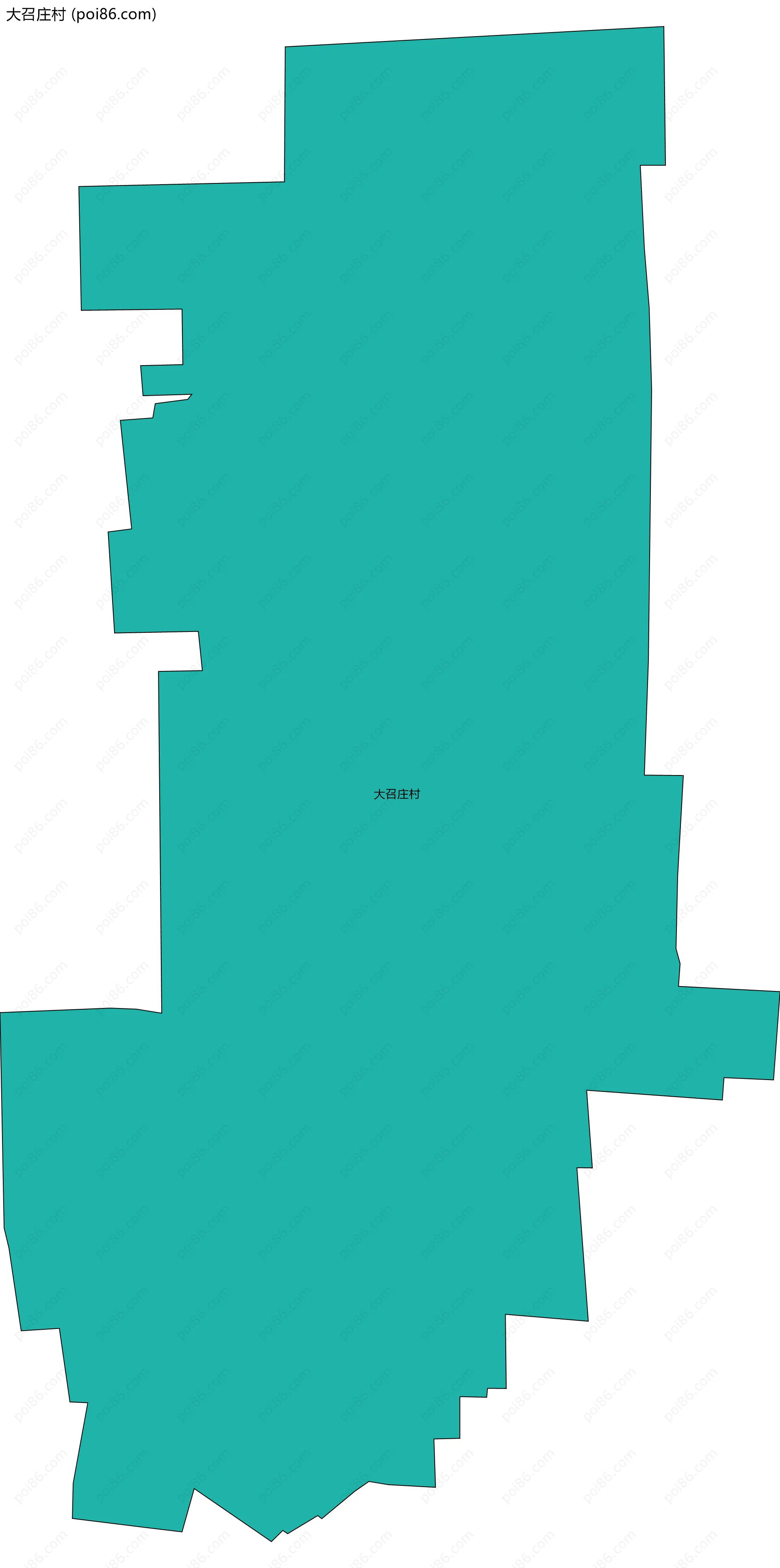 大召庄村边界地图