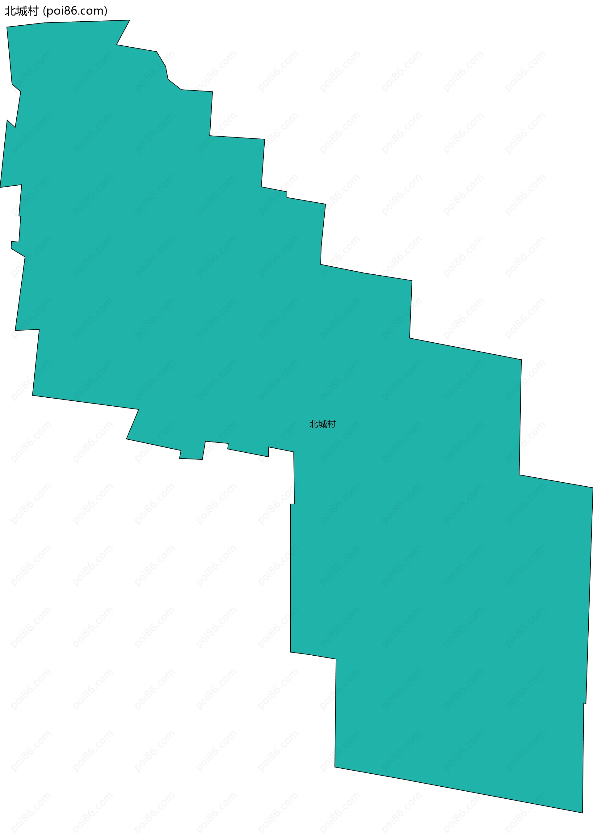 北城村边界地图