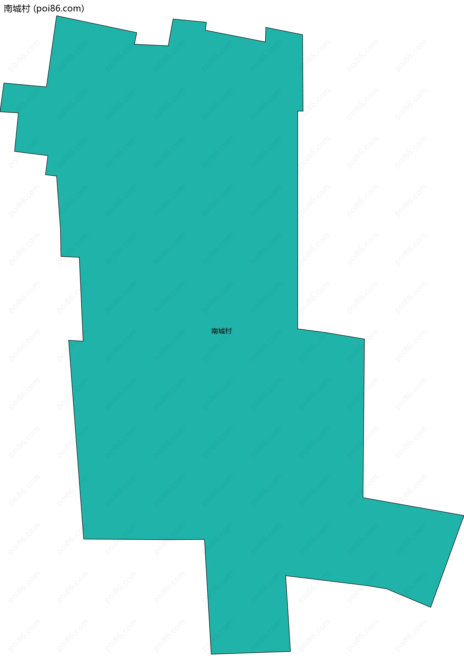 南城村边界地图