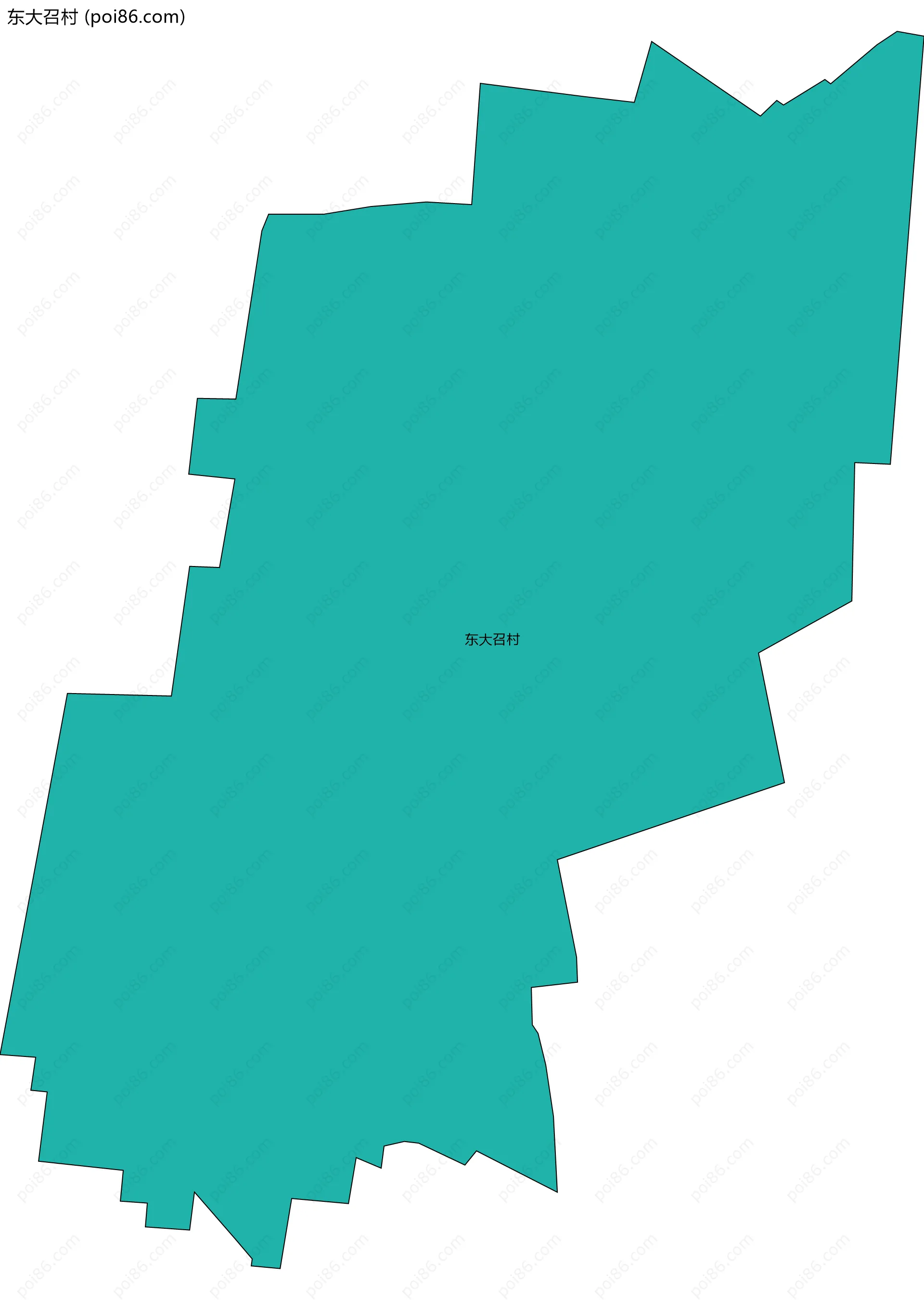 东大召村边界地图