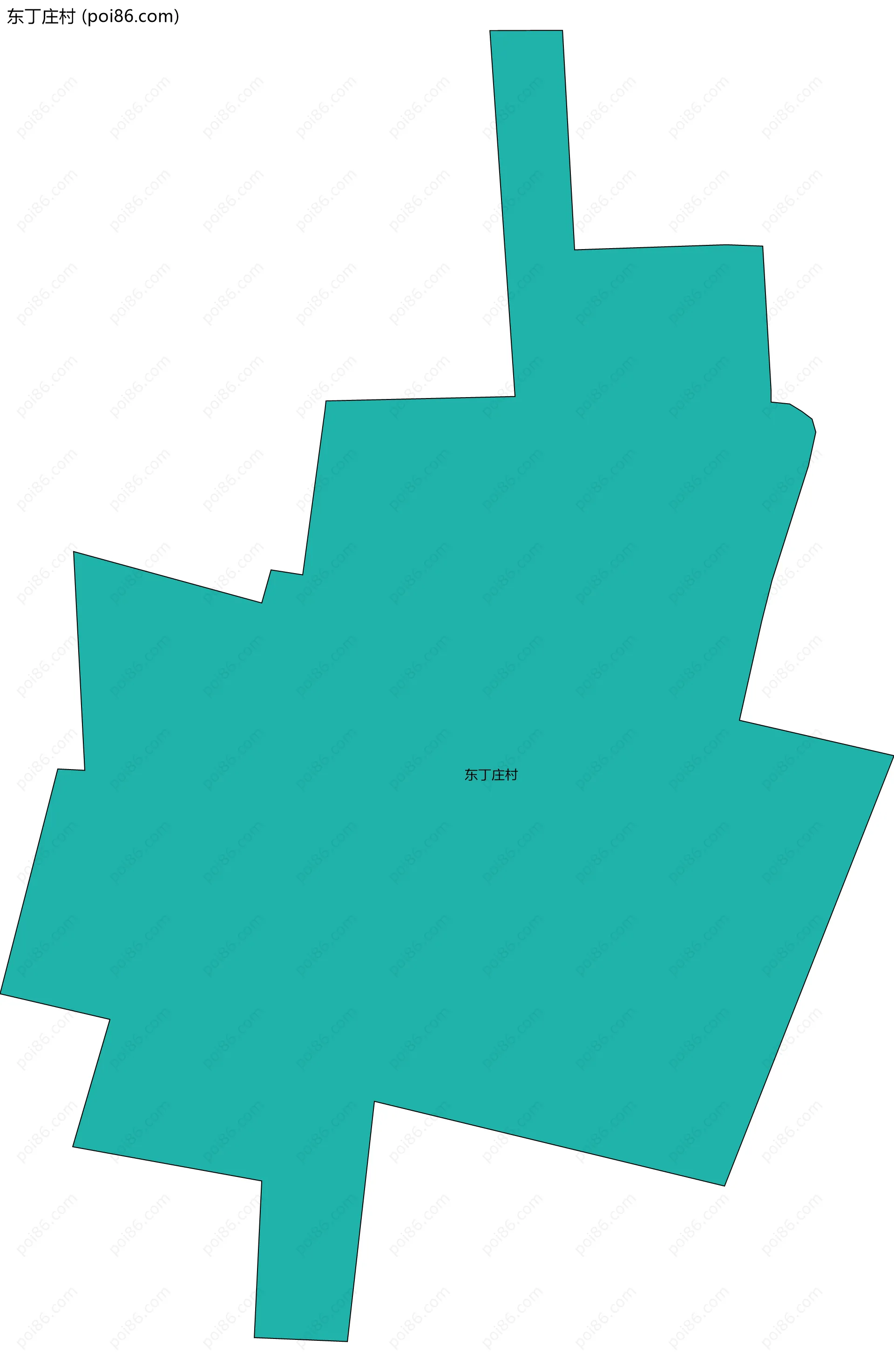 东丁庄村边界地图