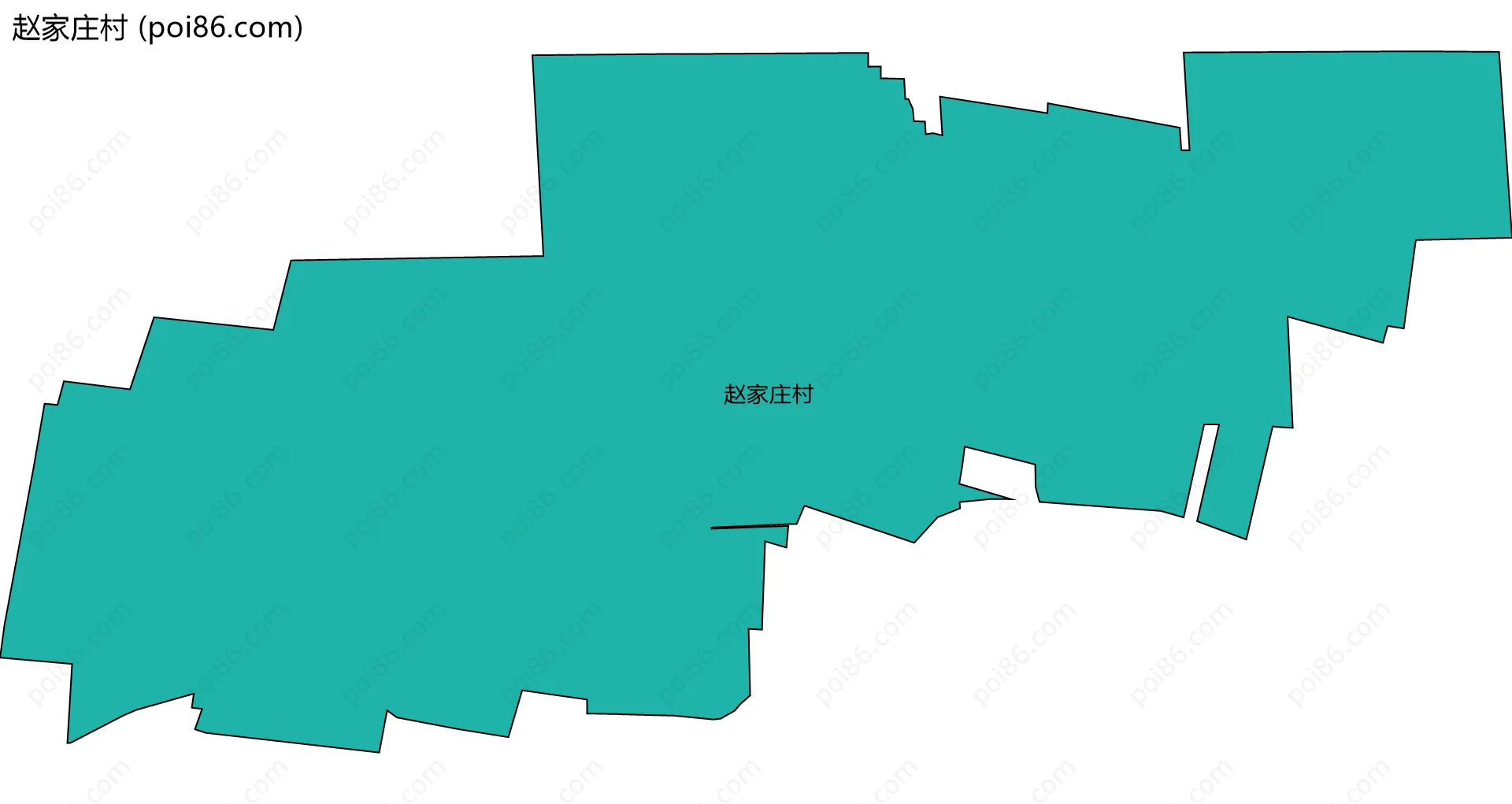 赵家庄村边界地图