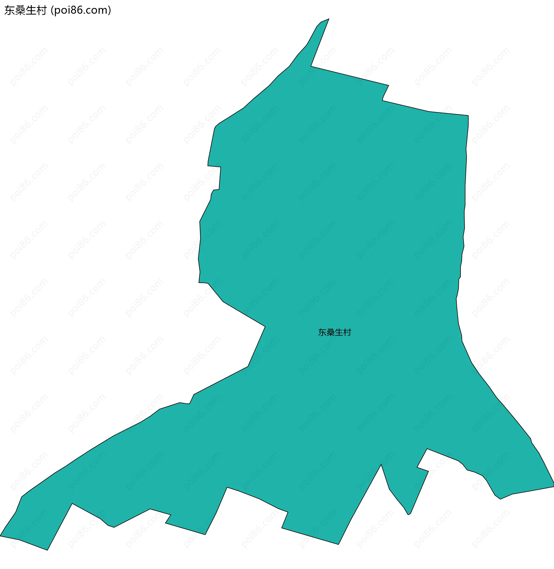 东桑生村边界地图