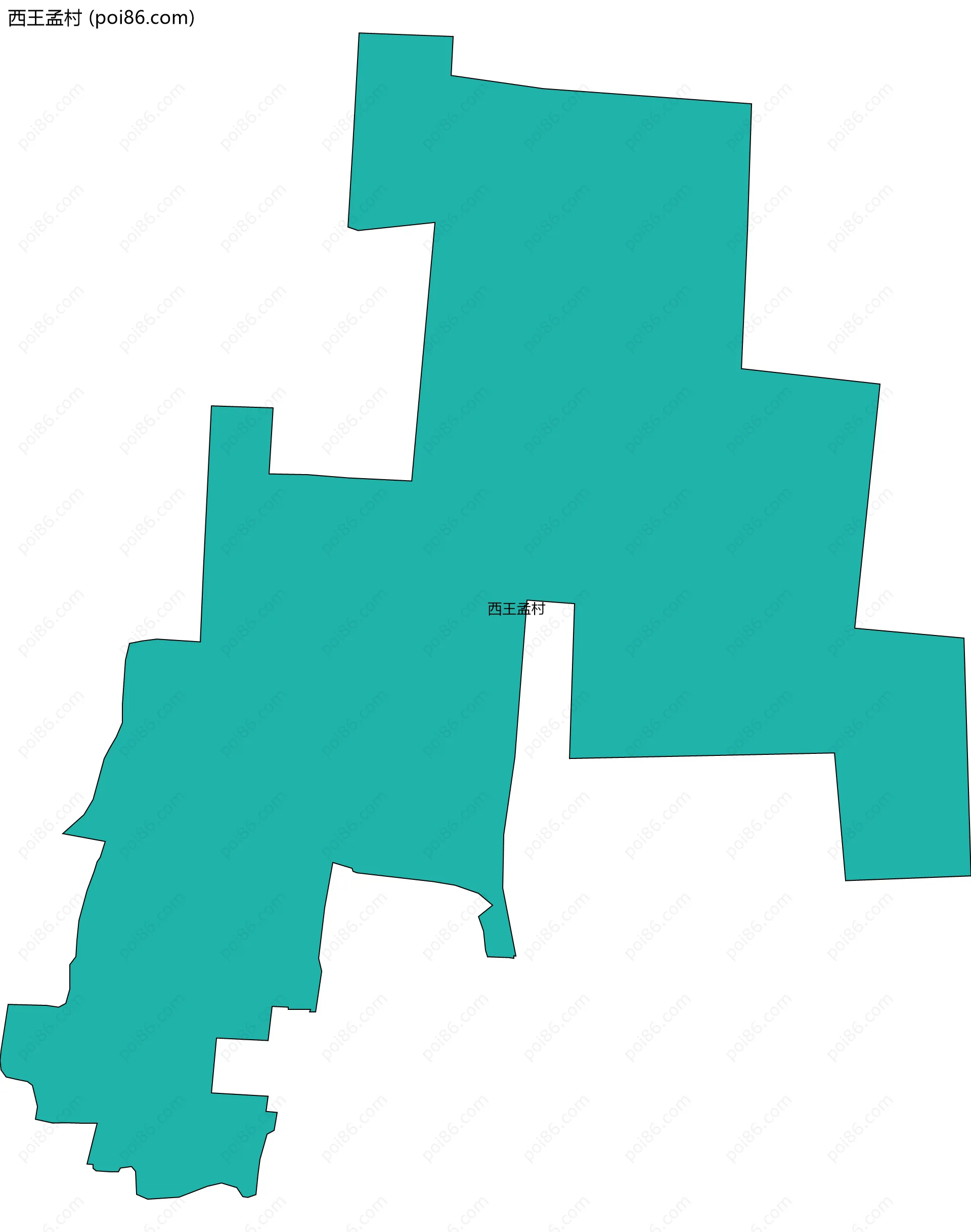 西王孟村边界地图