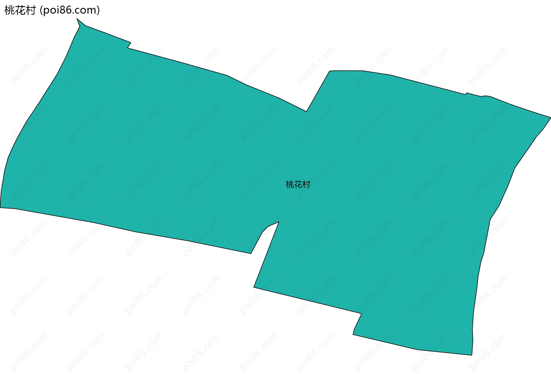 桃花村边界地图