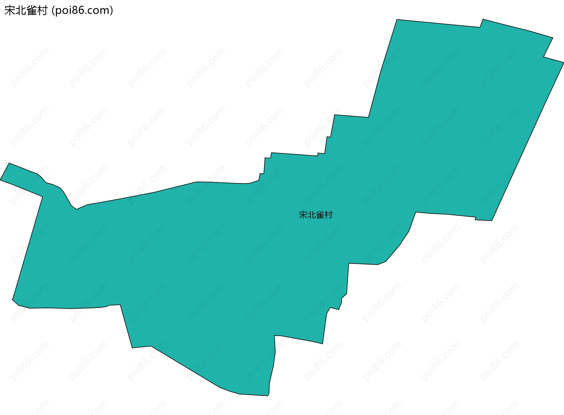 宋北雀村边界地图