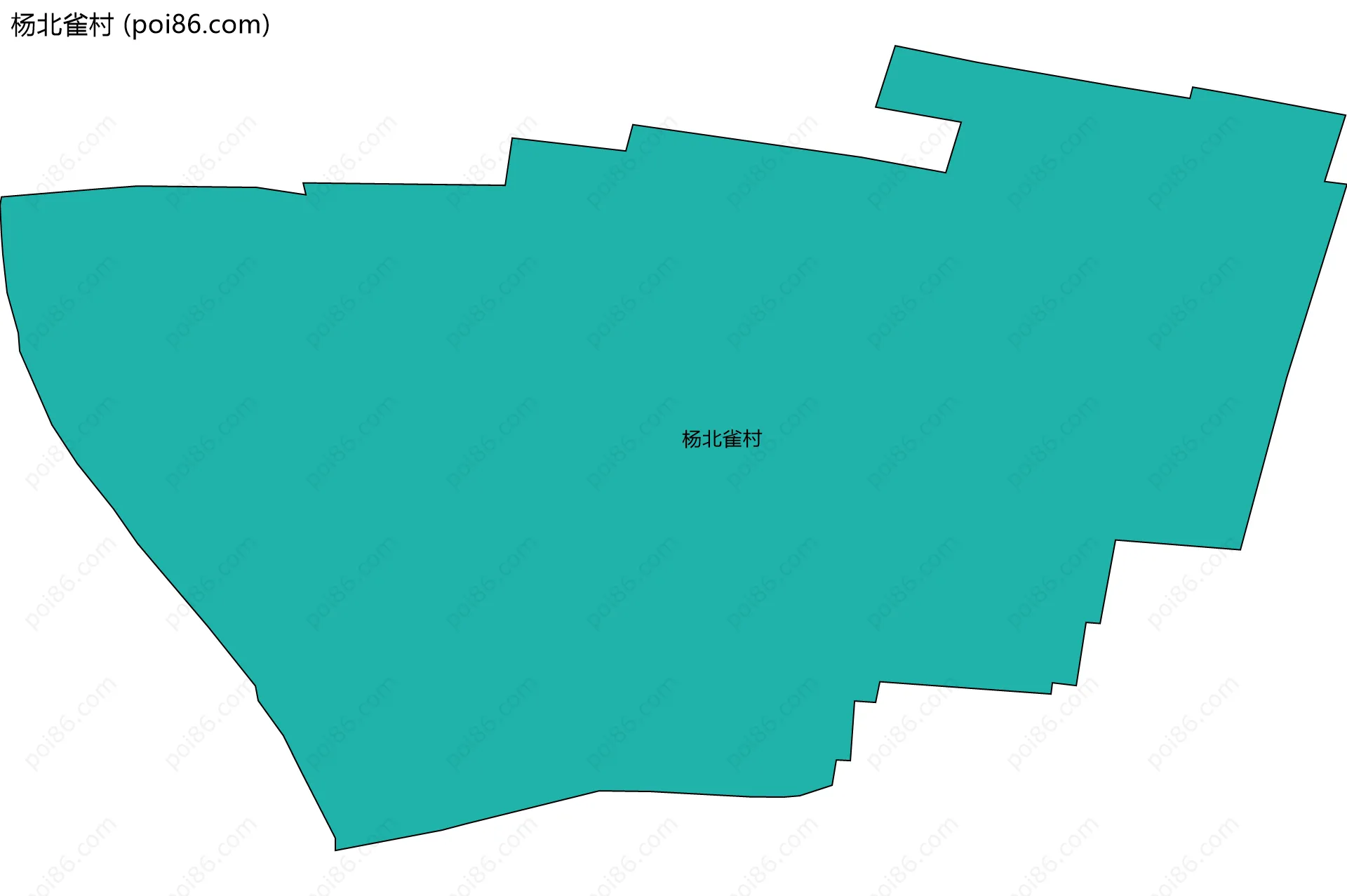 杨北雀村边界地图