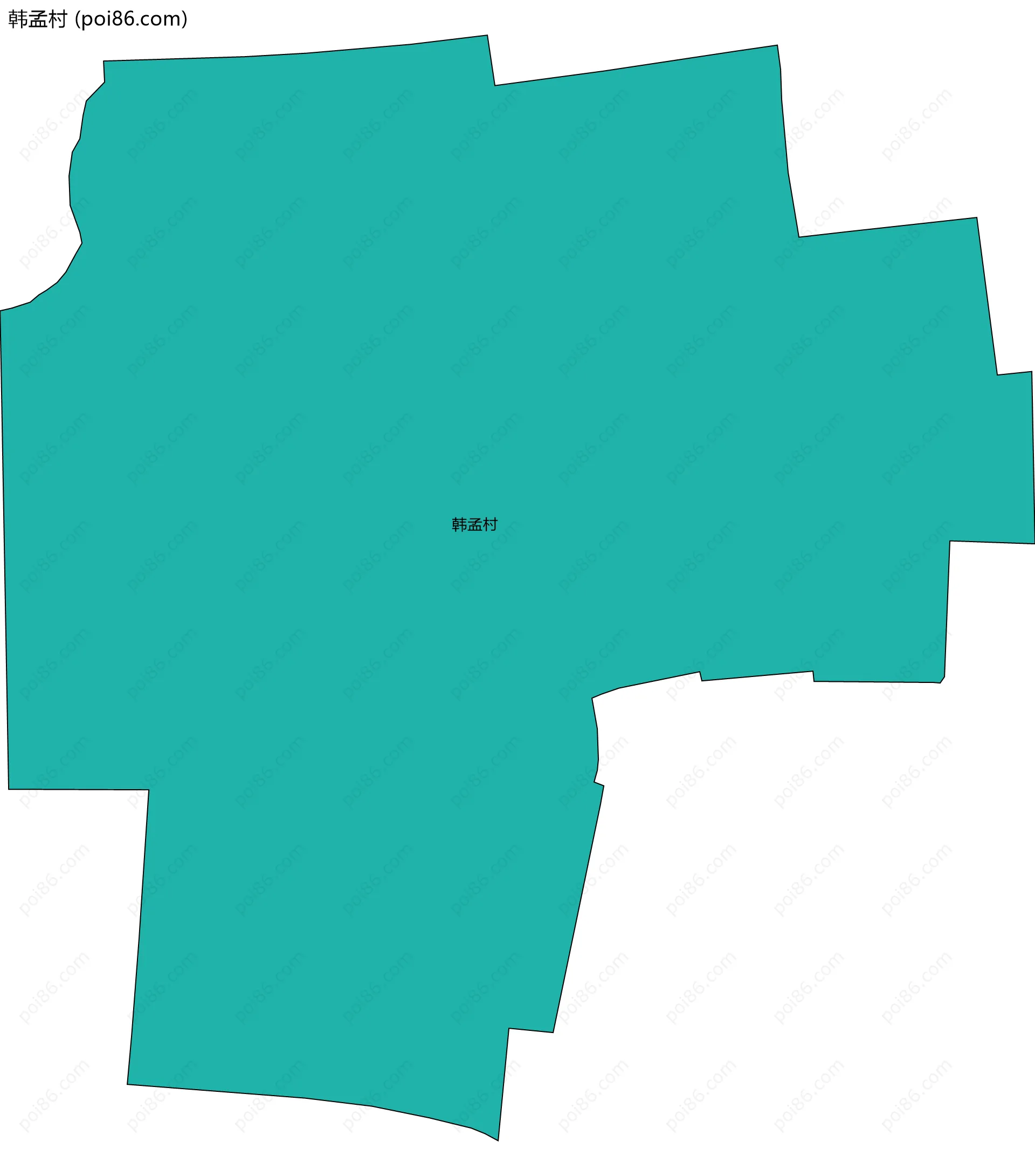 韩孟村边界地图