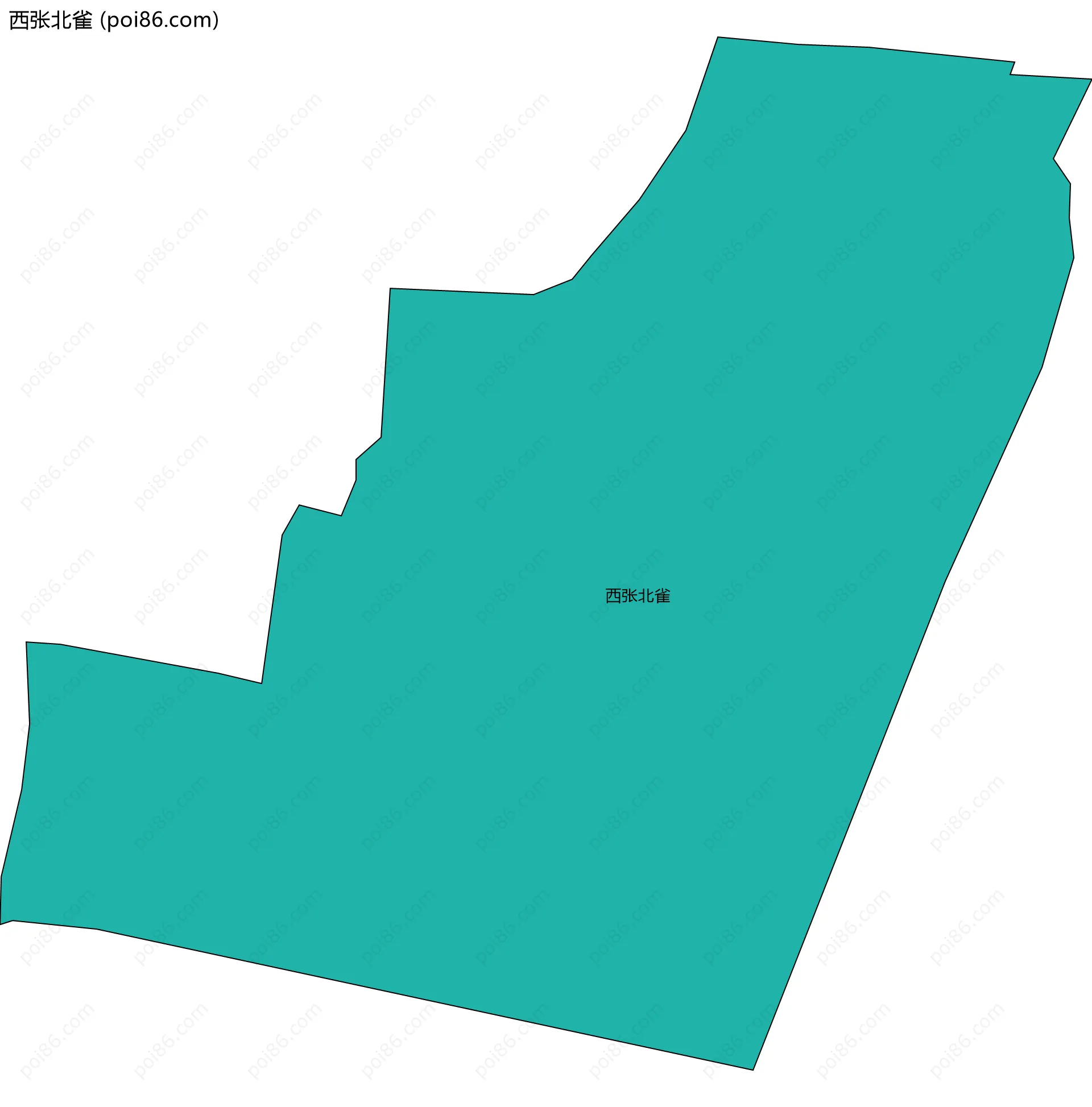 西张北雀边界地图