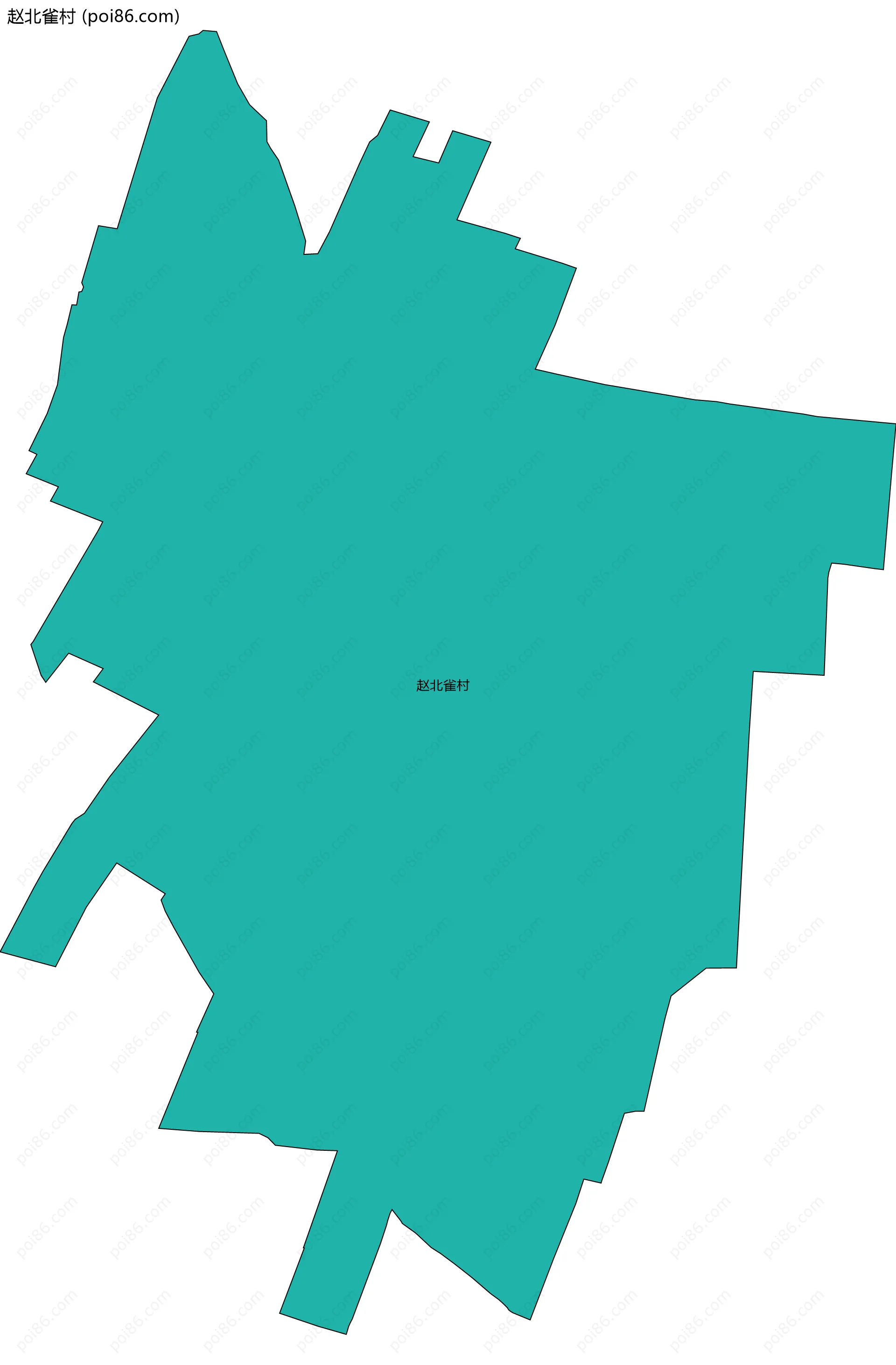 赵北雀村边界地图
