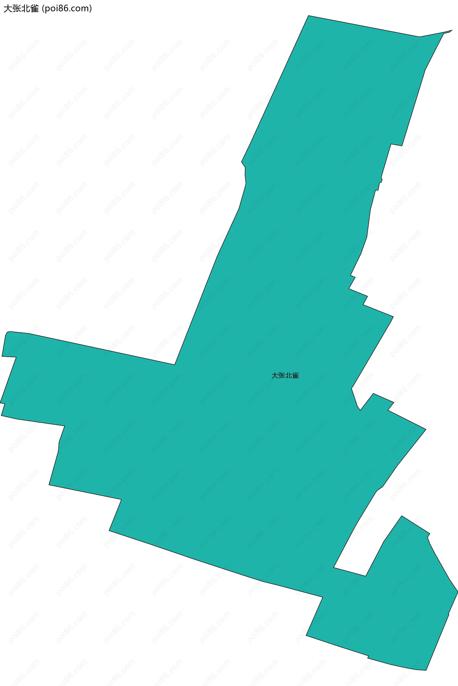 大张北雀边界地图
